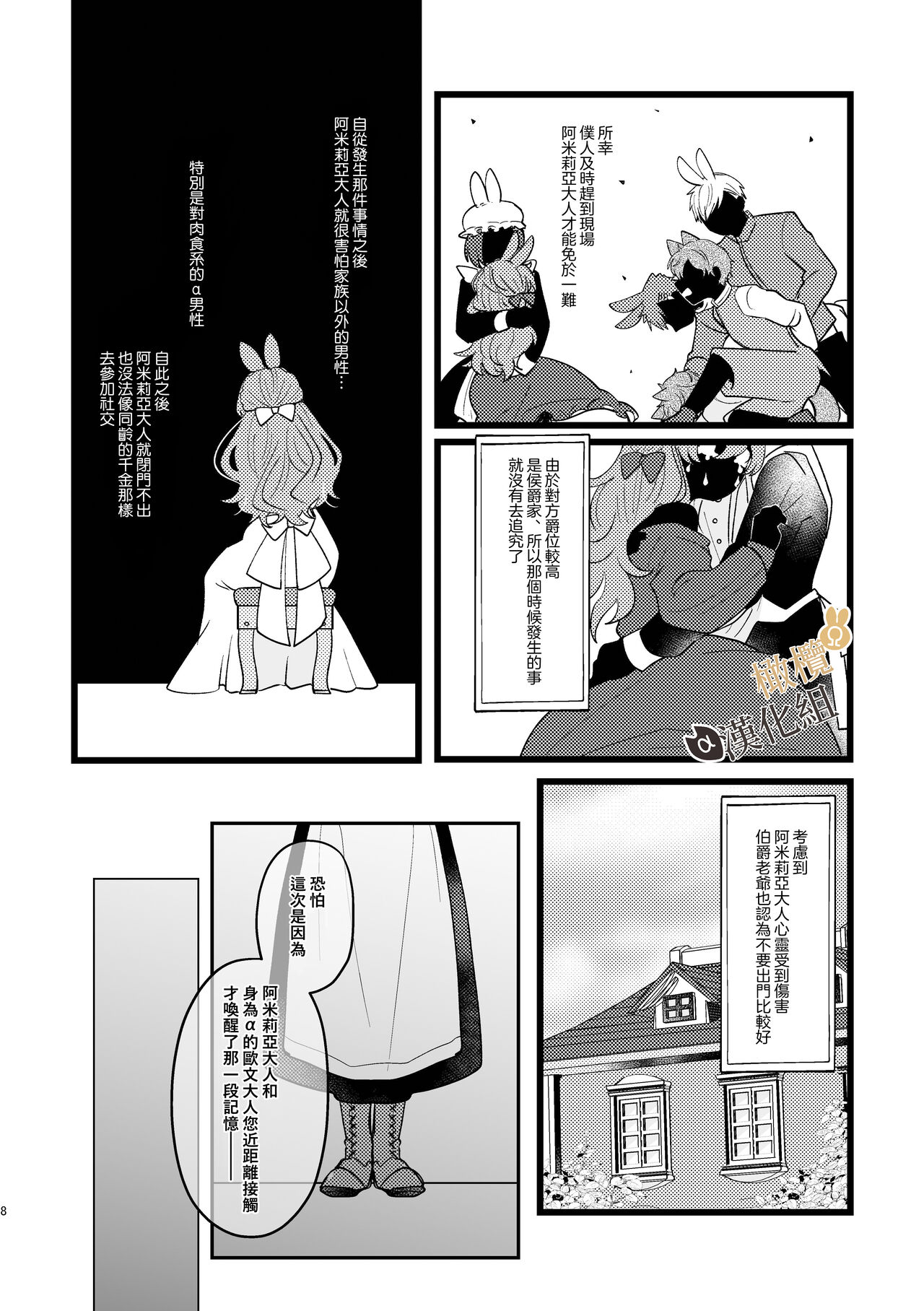 [Uwoichiba (Sabakan)] Usagi Reijou to Ookami Reisoku (Kouhen) | Ω兔子小姐和ɑ狼少爷(后篇) [Chinese] [橄榄汉化组] [Digital] image number 8