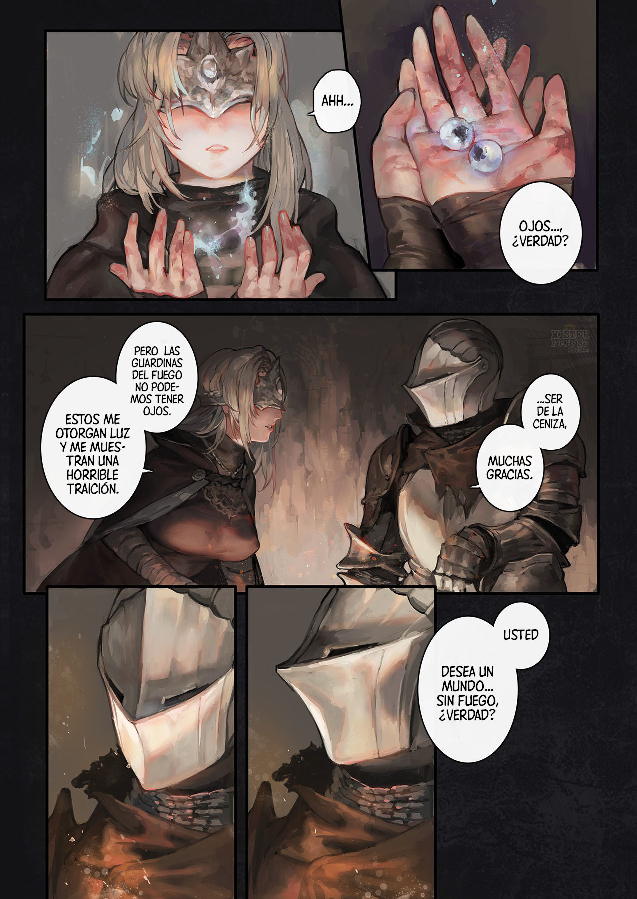 [Aoin no Junreibi (Aoin)] Kasuka na Nukumori - DARK DESIRE | TENUE CALIDEZ - DESEO OSCURO (DARK SOULS III) [Spanish] [Mister Nugget] [Digital] image number 6