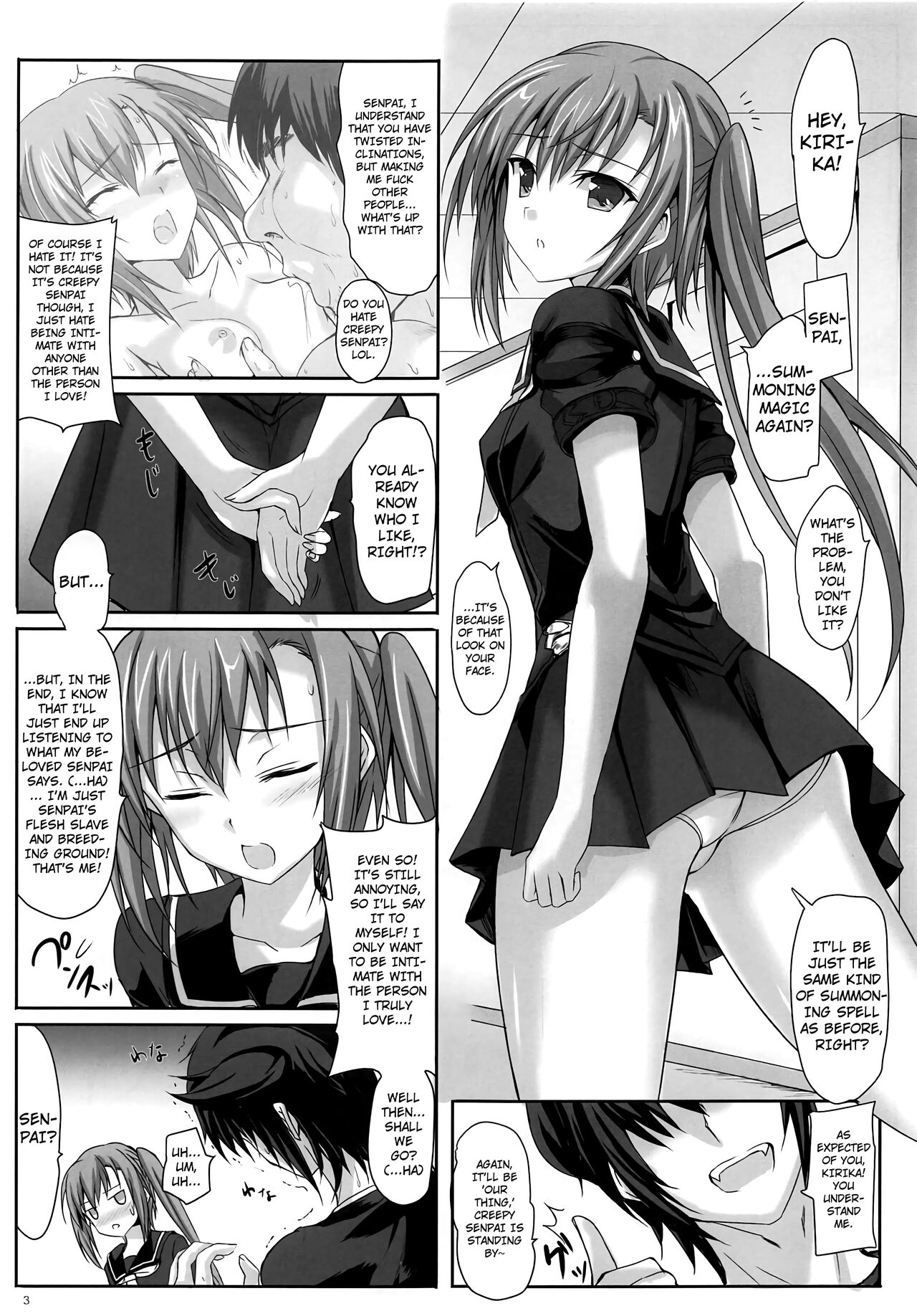 [Veronica no Ha (Noba)] Zettai ni Senpai Igai to wa H Shitakunai Kirika to, Sonna Kawaii Kouhai no Taninbou de Modaeru Chijoku Ero ga Mitai Maou (Choukou Shinki Ixseal) [English] image number 2