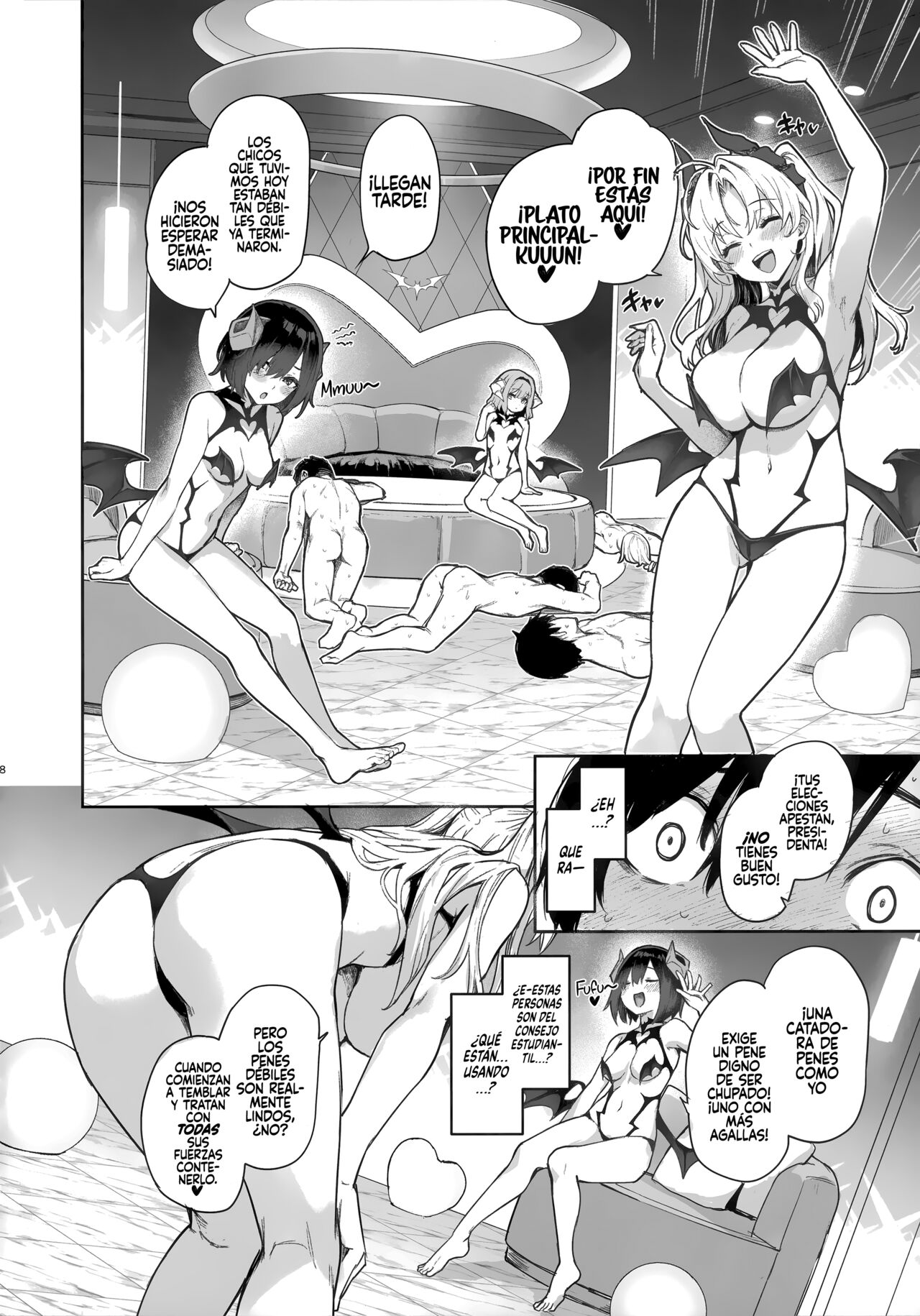 (C104) [Anmitsuyomogitei (Michiking)] Succubus Seitokai Shiko Shiko Shikkoubu [Spanish] [Rakuen Translations] 이미지 번호 7