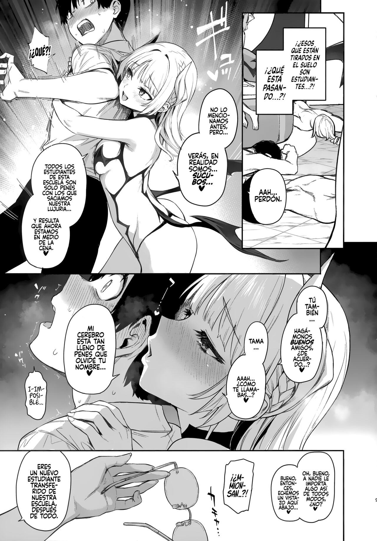 (C104) [Anmitsuyomogitei (Michiking)] Succubus Seitokai Shiko Shiko Shikkoubu [Spanish] [Rakuen Translations] numero di immagine  8