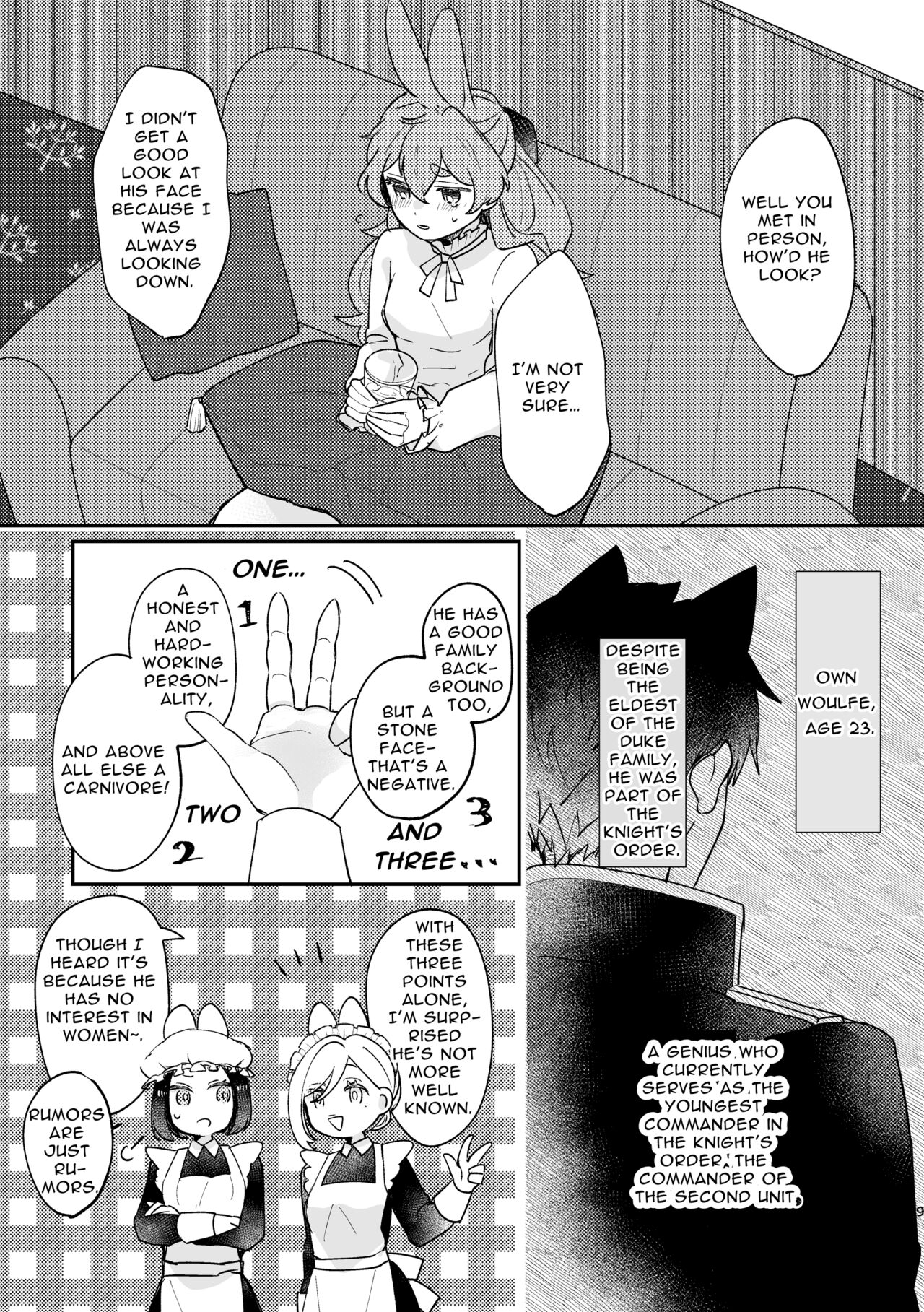 [Uwoichiba (Sabakan)] Usagi Reijou to Ookami Reisoku (Zenpen) | Omega Rabbit and Alpha Wolf (First Part) [English] [Bean Works] [Digital] 画像番号 8