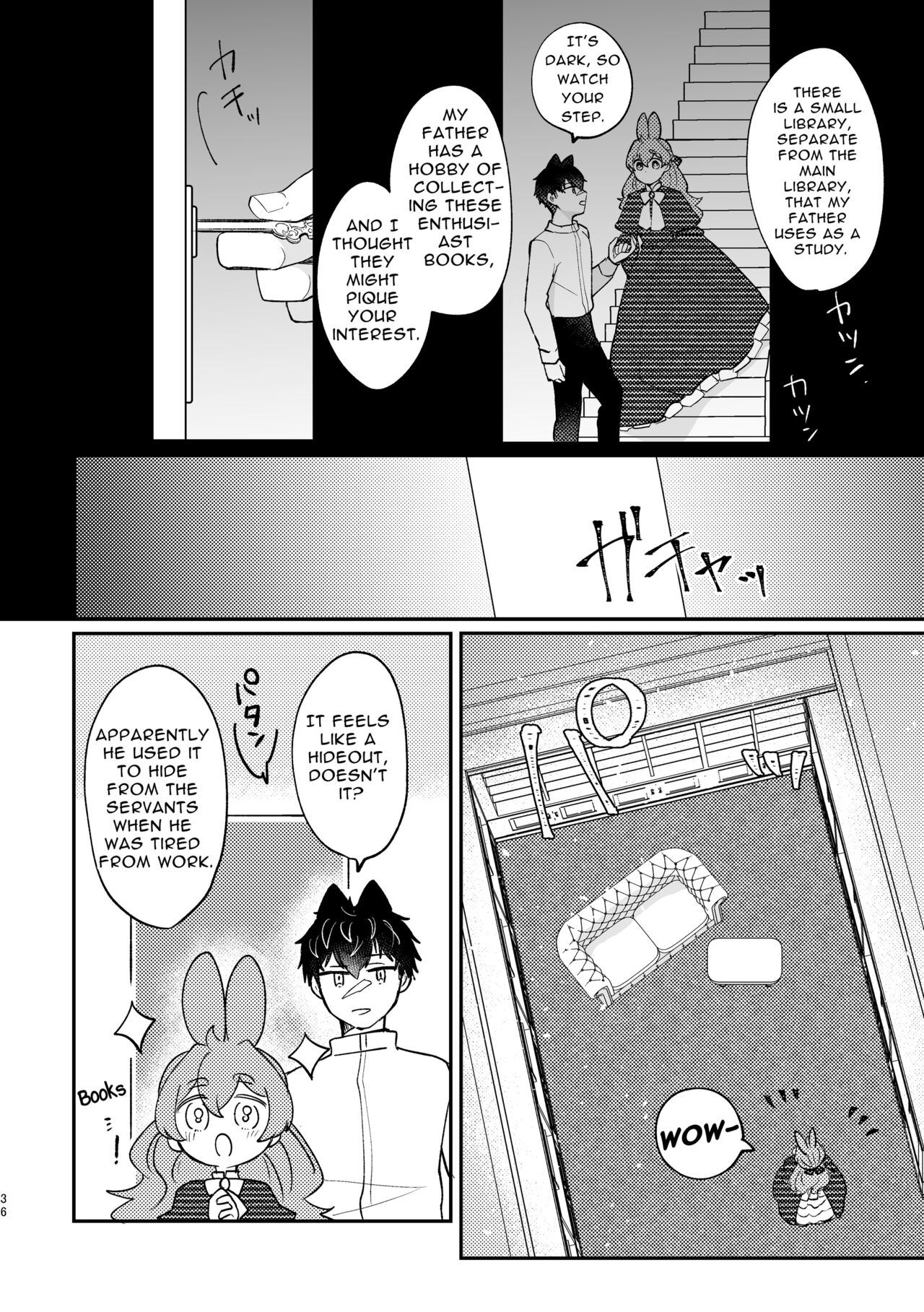 [Uwoichiba (Sabakan)] Usagi Reijou to Ookami Reisoku (Zenpen) | Omega Rabbit and Alpha Wolf (First Part) [English] [Bean Works] [Digital] image number 35