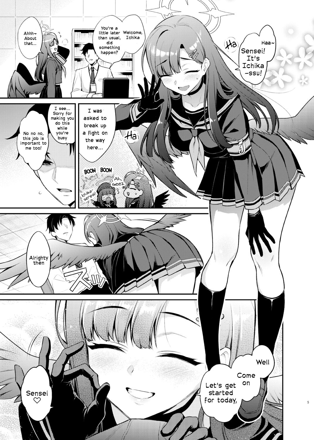 [K+W (sasachinn)] Sensei, Kyou mo Kore no Jikan ssu yo | Sensei, It's Time for You to Cum Today Too ♡ (Blue Archive) [English] [Frankie M] [Digital] изображение № 5