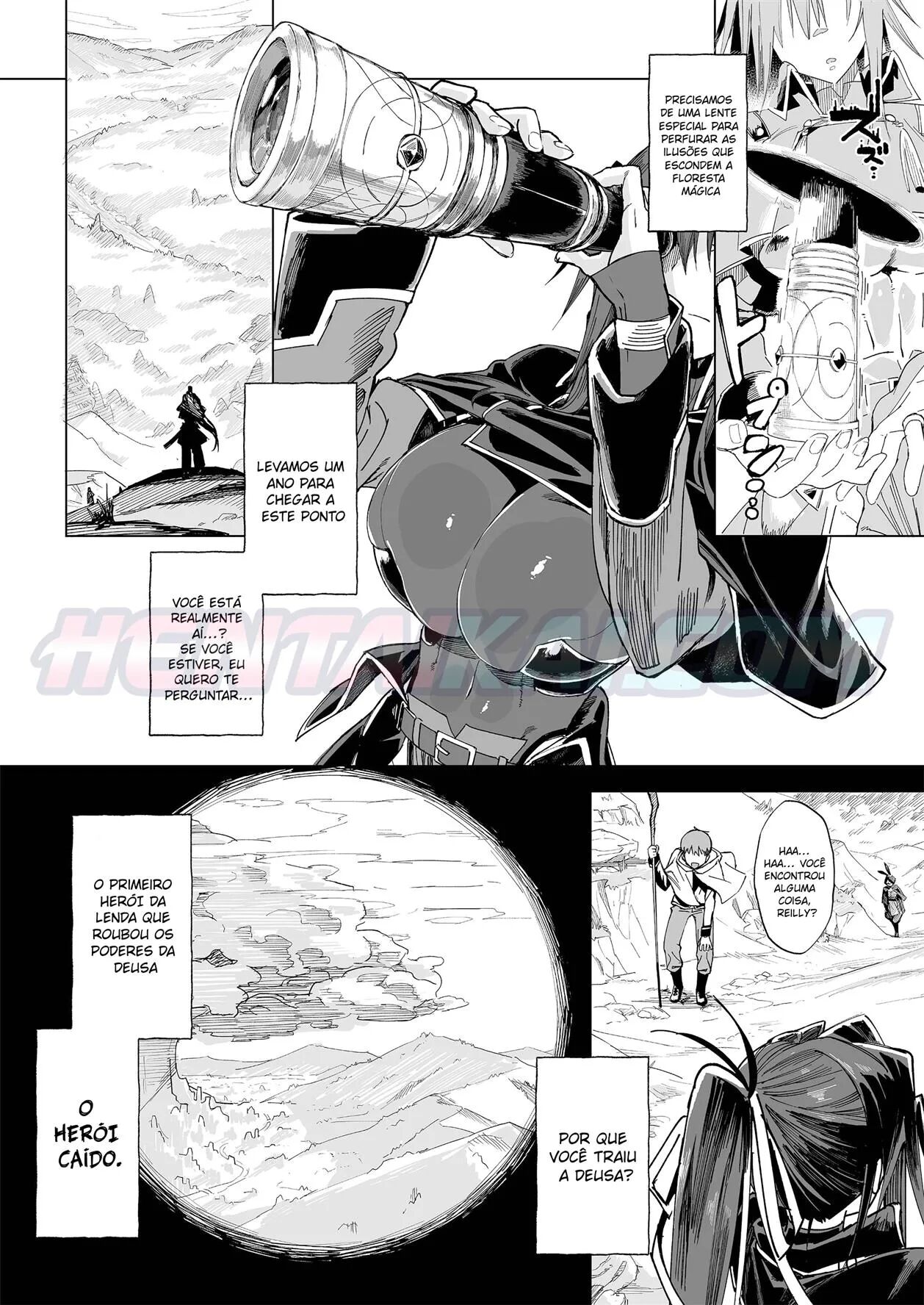 [Gatakomanchi (Komagata)] Isekai Mesu Yuusha [Portuguese-BR] 画像番号 9