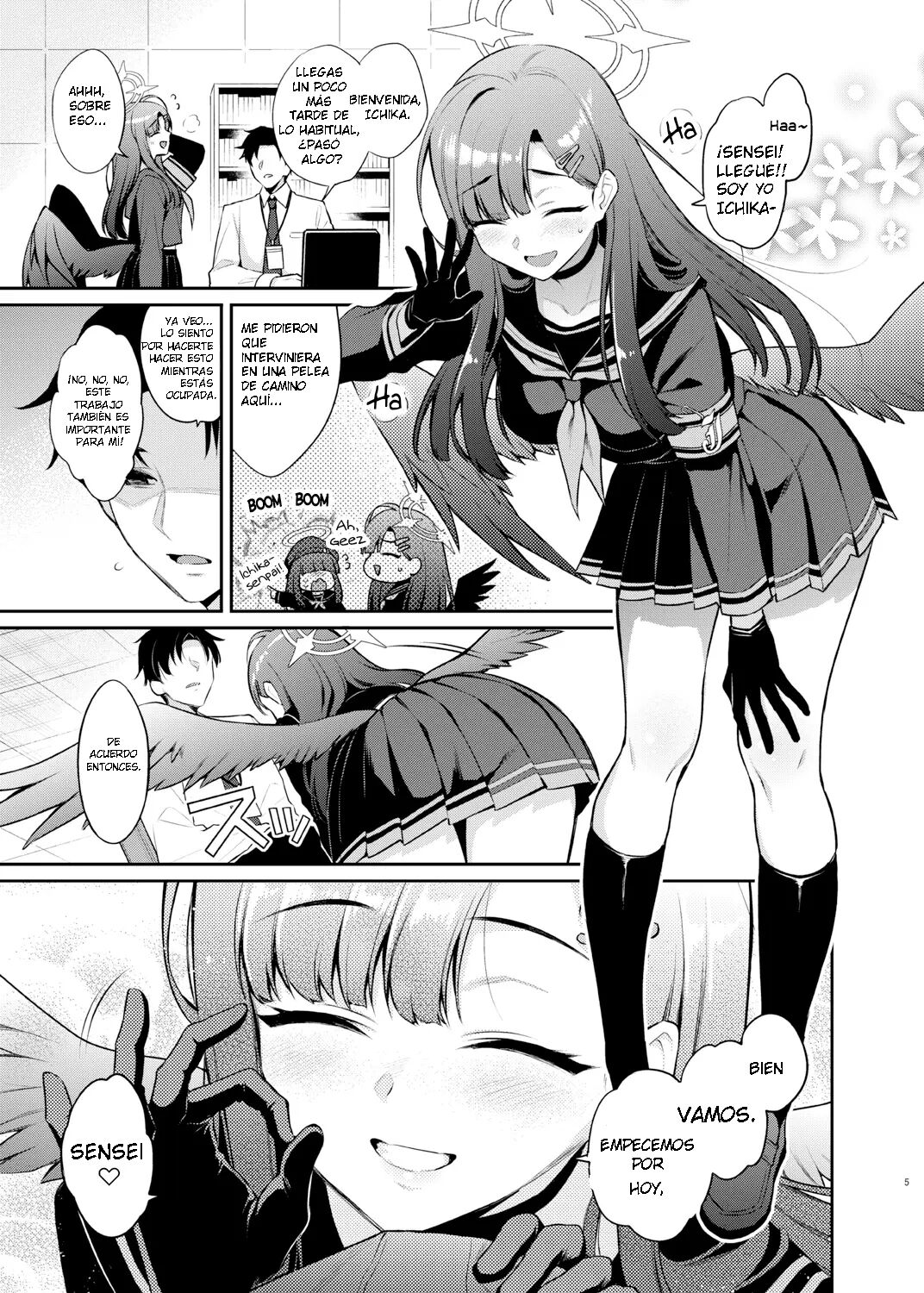 [K+W (sasachinn)] Sensei, Kyou mo Kore no Jikan ssu yo | Sensei, It's Time for You to Cum Today Too ♡ (Blue Archive) [Spanish] [Digital] image number 5