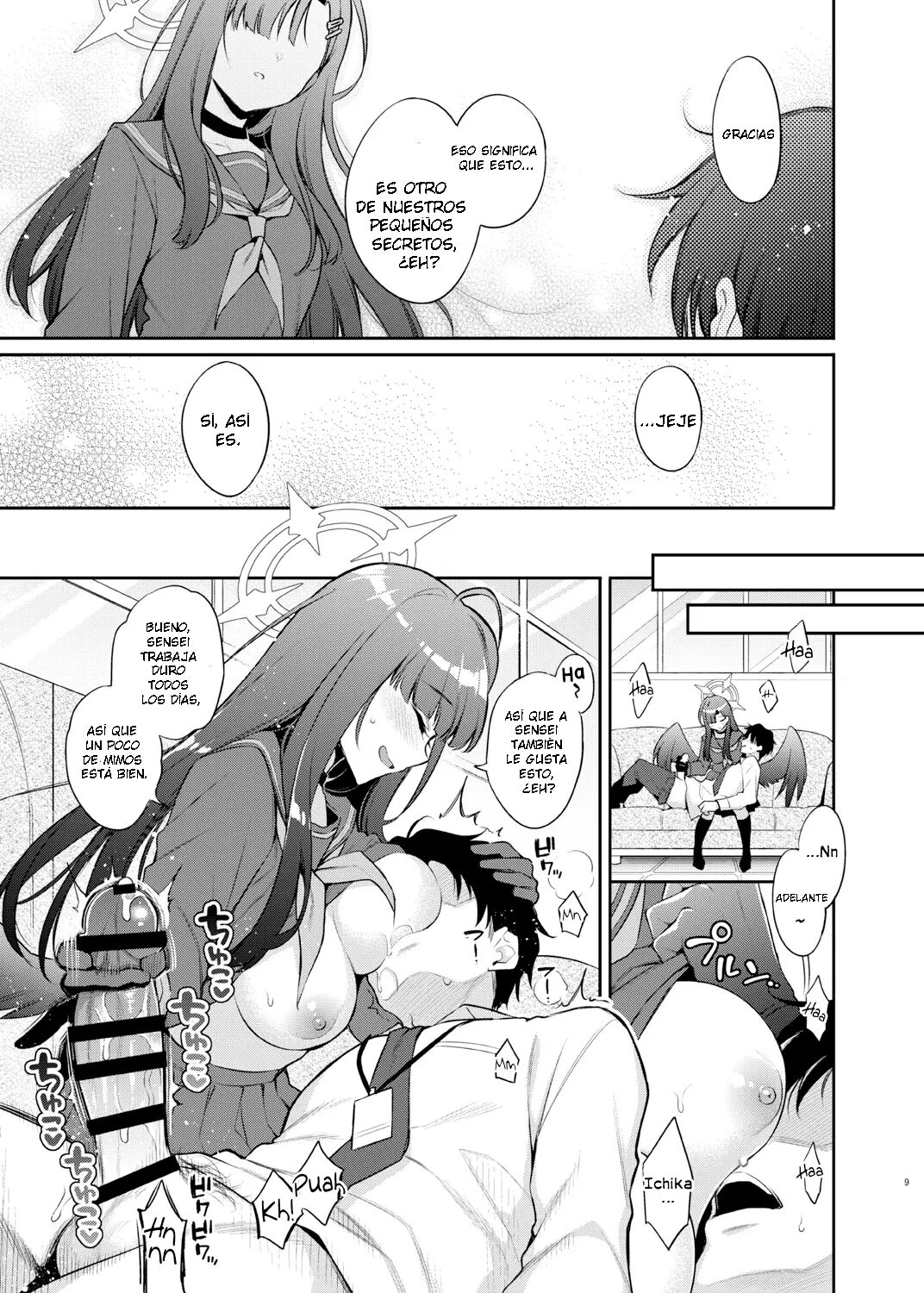 [K+W (sasachinn)] Sensei, Kyou mo Kore no Jikan ssu yo | Sensei, It's Time for You to Cum Today Too ♡ (Blue Archive) [Spanish] [Digital] image number 9