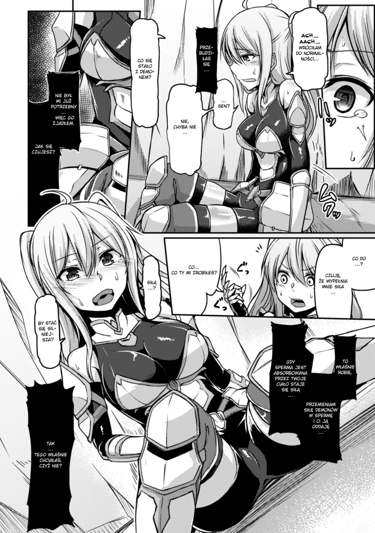 [Hirno] Mamono Karai no Yoroi | Zbroja pozerajaca demony (2D Comic Magazine Shokushu Yoroi ni Zenshin o Okasare Mugen Zecchou! Vol. 3) [Polish] [Halny] numero di immagine  16