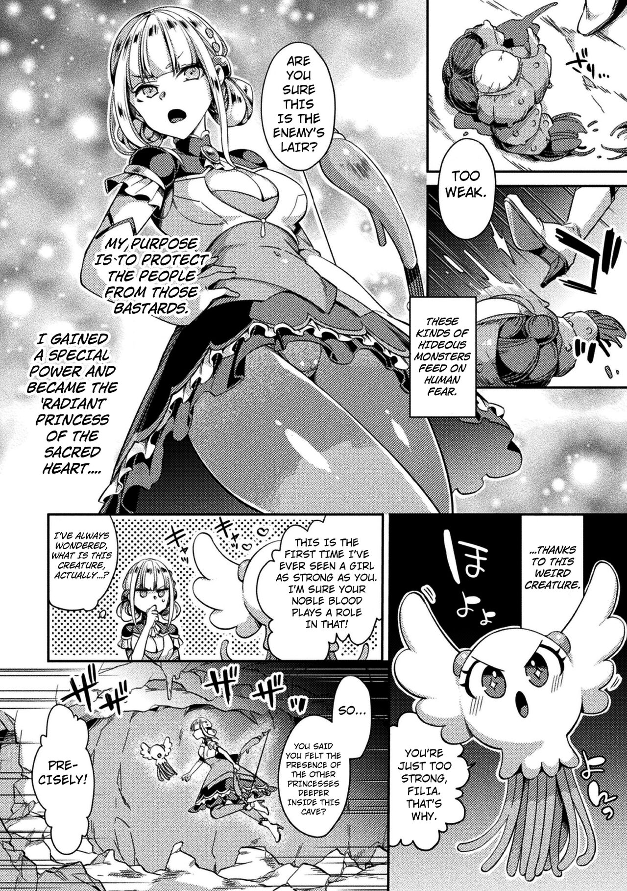 [Yamanashi Yuuya] Seishin Akihime Philia ~Kakushita Slime ni Haiboku Acme~ | The Radiant Princess of the Sacred Heart Filia (2D Comic Magazine Slime Kan Futaana Zeme de Funshutsu Acme! Vol. 1) [English] [Kuraudo] [Digital] numero di immagine  2