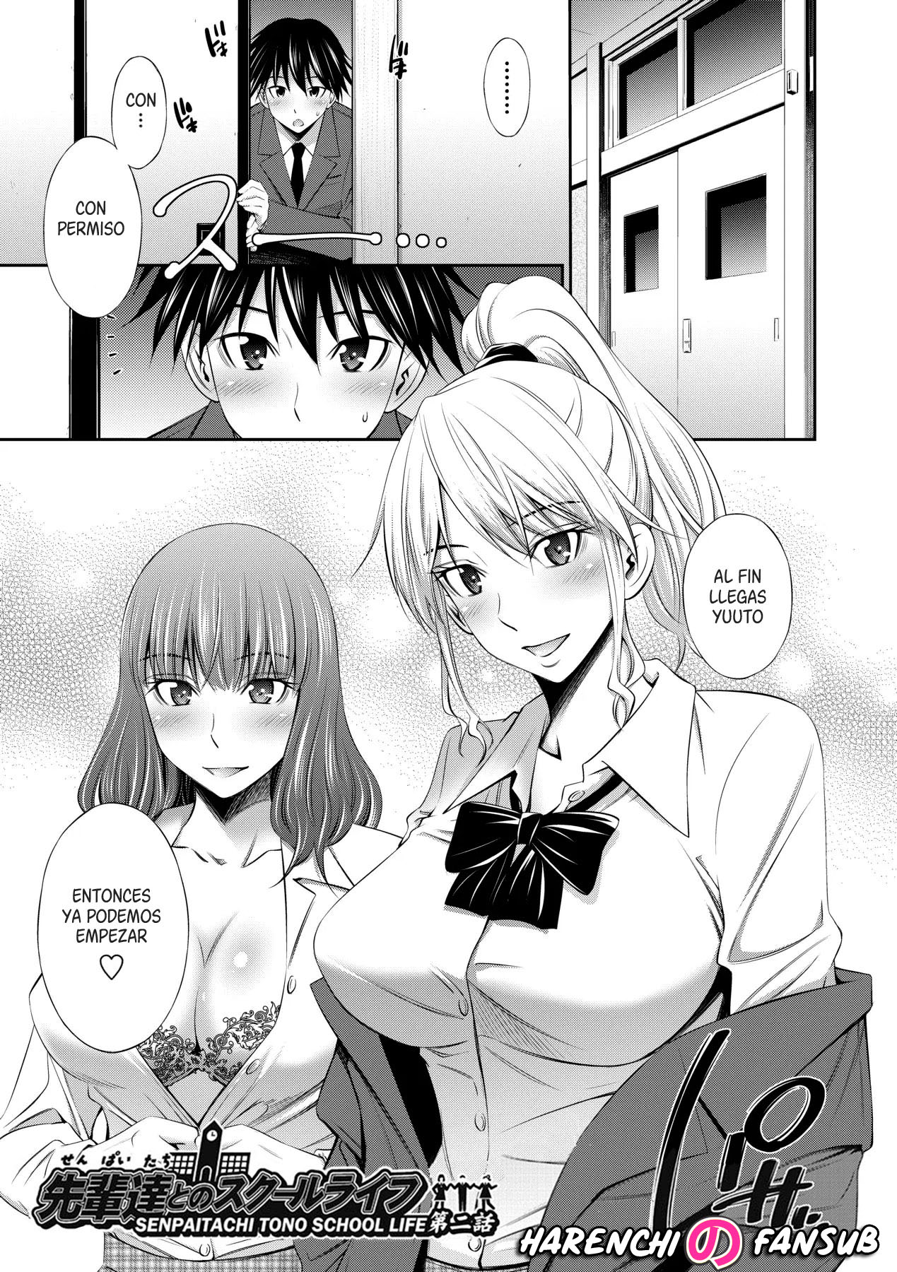 [Sabashi Renya] Senpai-tachi to no Gakuen Seikatsu chap.2| Mi vida escolar con las senpais cap.2 [Spanish] [Decensored] [Harenchi no Fansub] image number 1