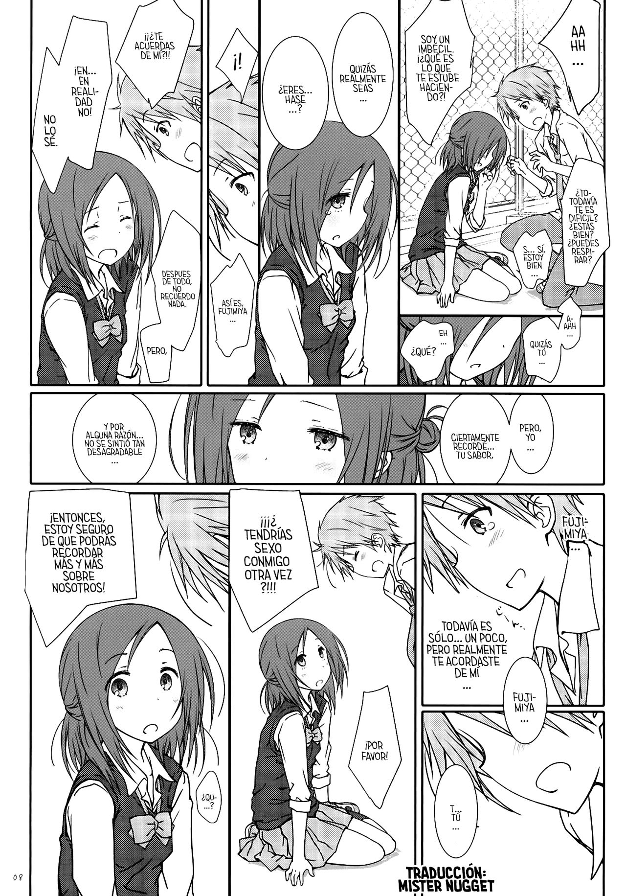 (C86) [Super Flat Lolinitron (Focke Wolf)] "Tomodachi to no Sex." (One Week Friends)  [Spanish] [Mr. Nugget] image number 7