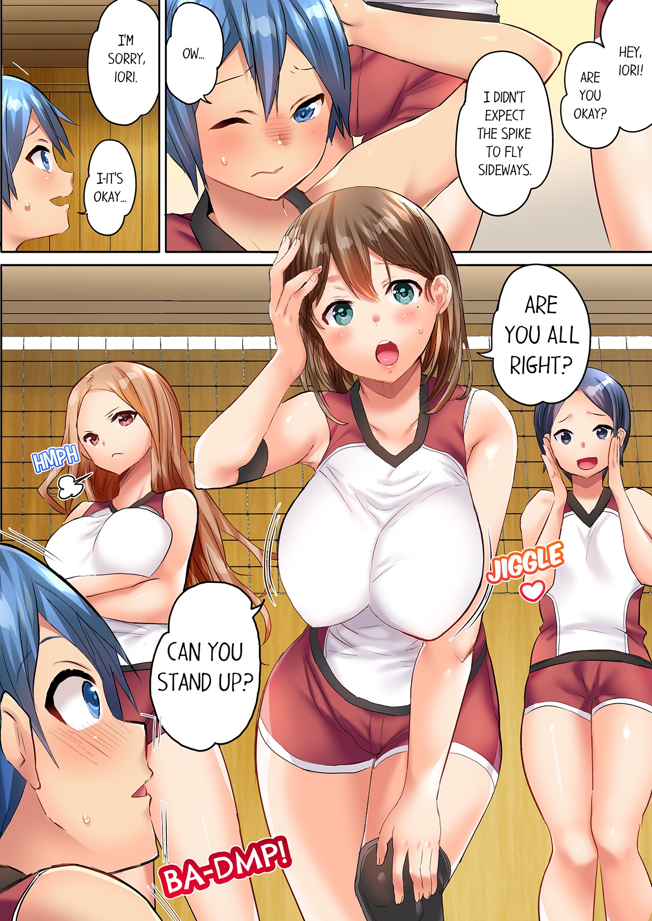 [Kazutaro] Hitozuma Volley-bu no Asedaku SEX ~Shower Abinagara Mitchaku Shichau? 1-3 | Married Women's Volleyball Club Sweaty Sex - We're Being Glued Together While Taking A Shower? 1-3 [English] изображение № 3