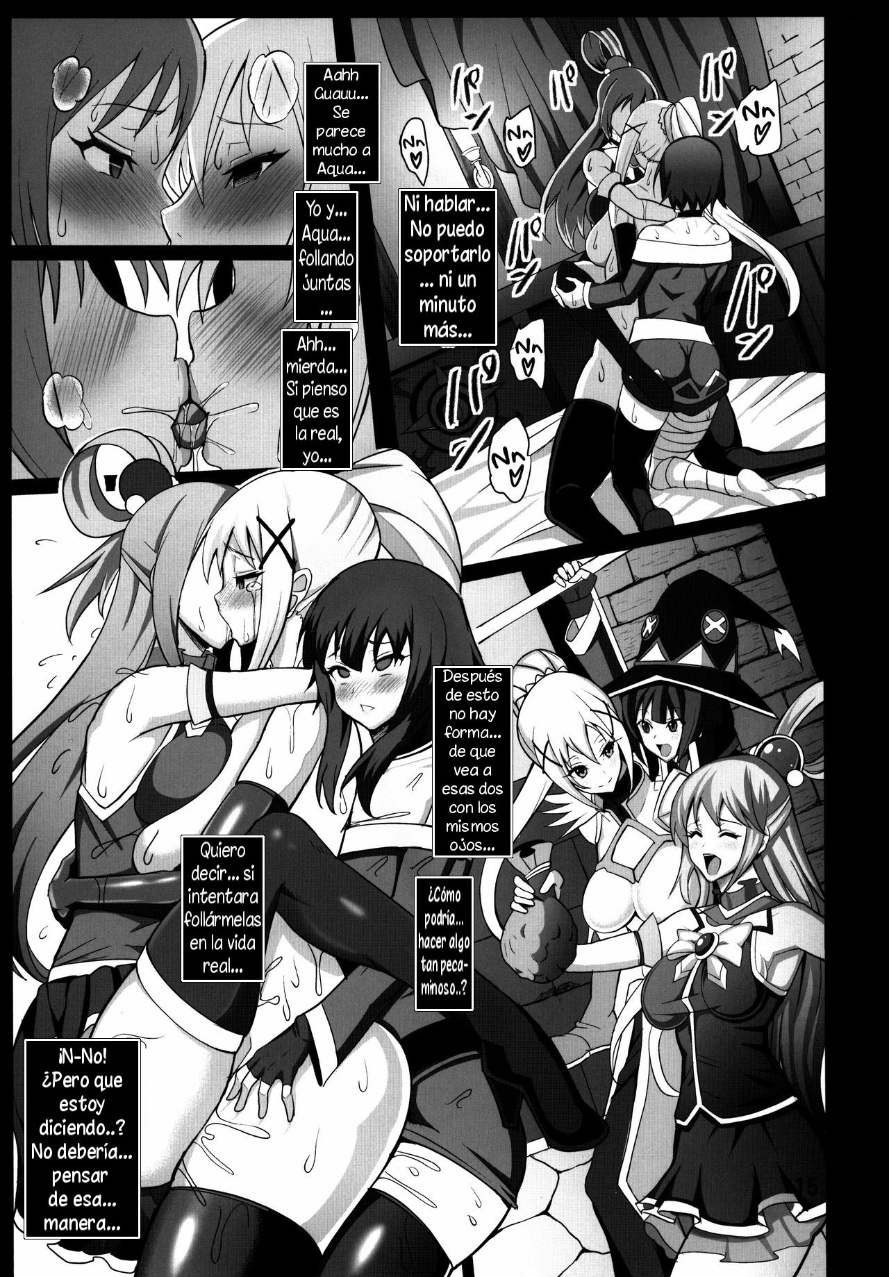 (Futaket 12) [Circle Σ (Awamori Ichitarou)] Kono Subarashii Inmu ni Syukufuku o! (Kono Subarashii Sekai ni Syukufuku o!) [Spanish] (Solarismaximum) 图片编号 17