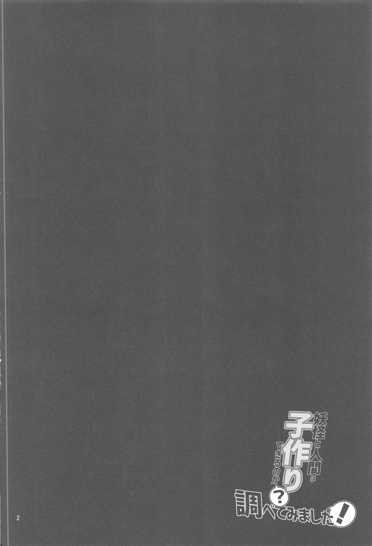 (C104) [Komamesugata (Akure Ekuto)]  Youkai to Ningen wa Kozukuri Dekiru no ka? Shirabete Mimashita! (Touhou Project) numero di immagine  3