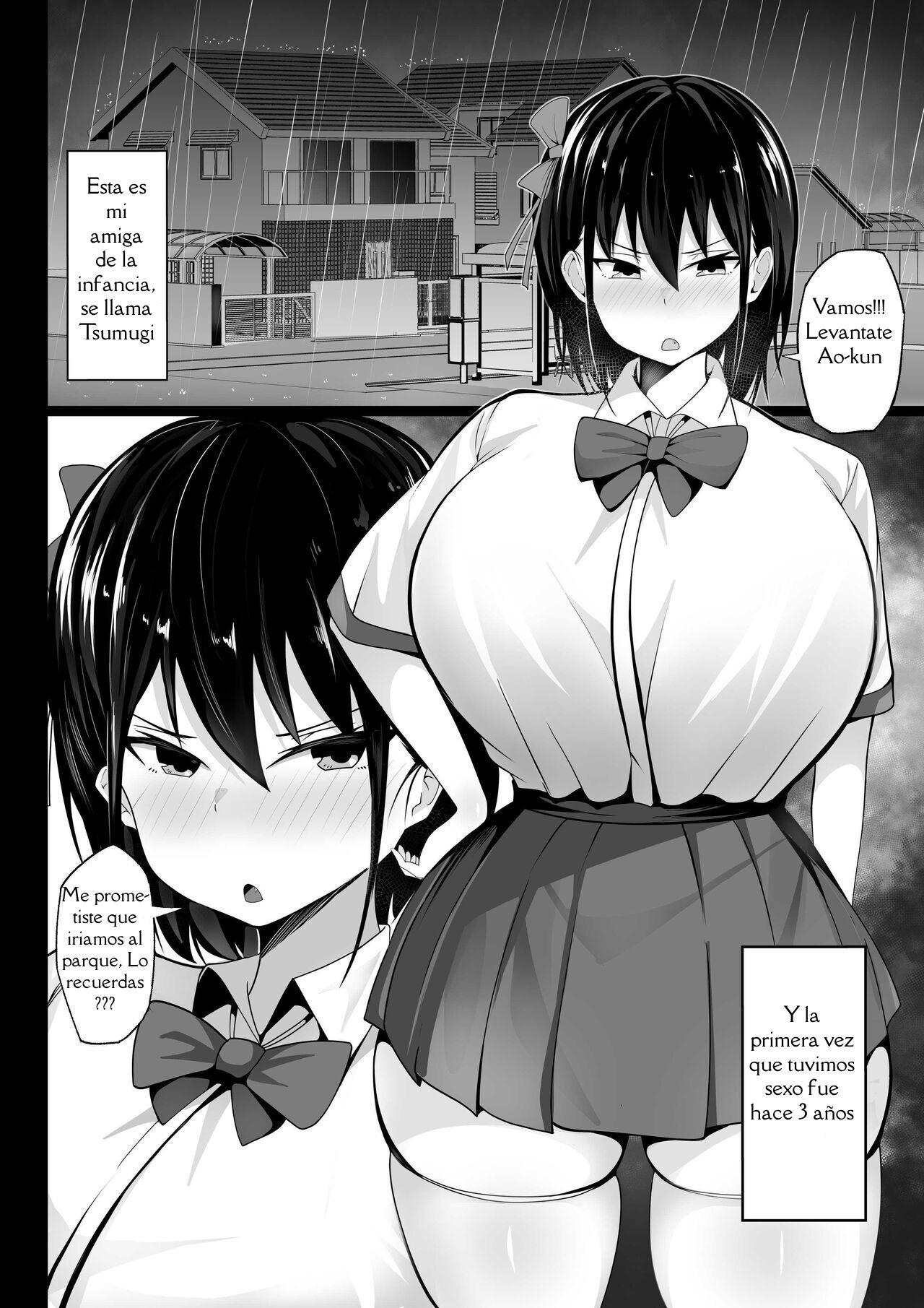 [Hakutamayu] Osananajimi no Kyonyuu Teishoku | The Busty Girlfriend Special [Spanish] [Htascan] 4eme image