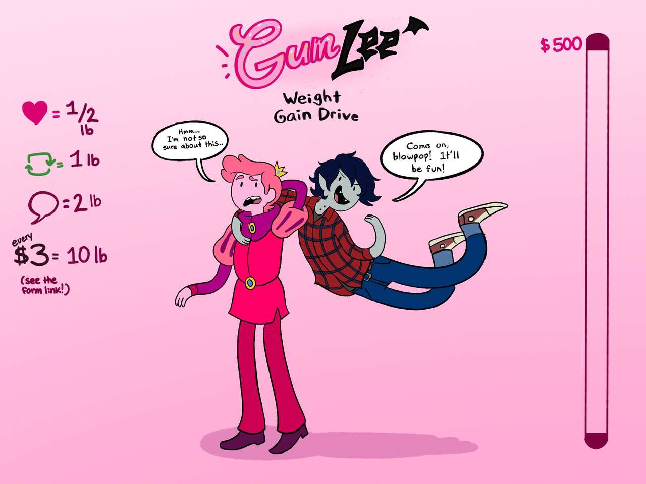 Marshall Lee and Prince Gumball Weight Gain imagen número 1