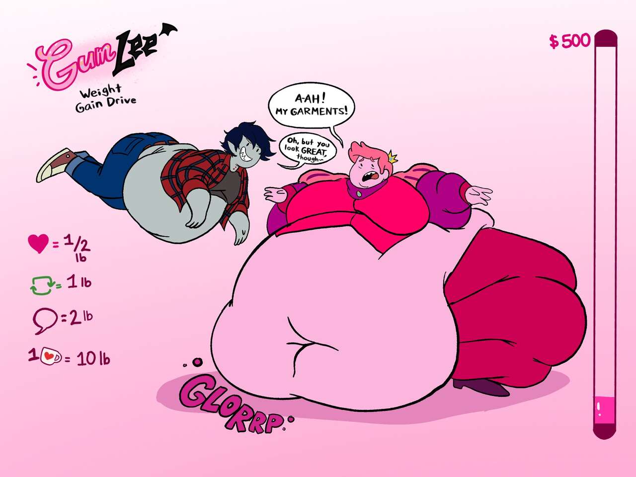 Marshall Lee and Prince Gumball Weight Gain imagen número 2