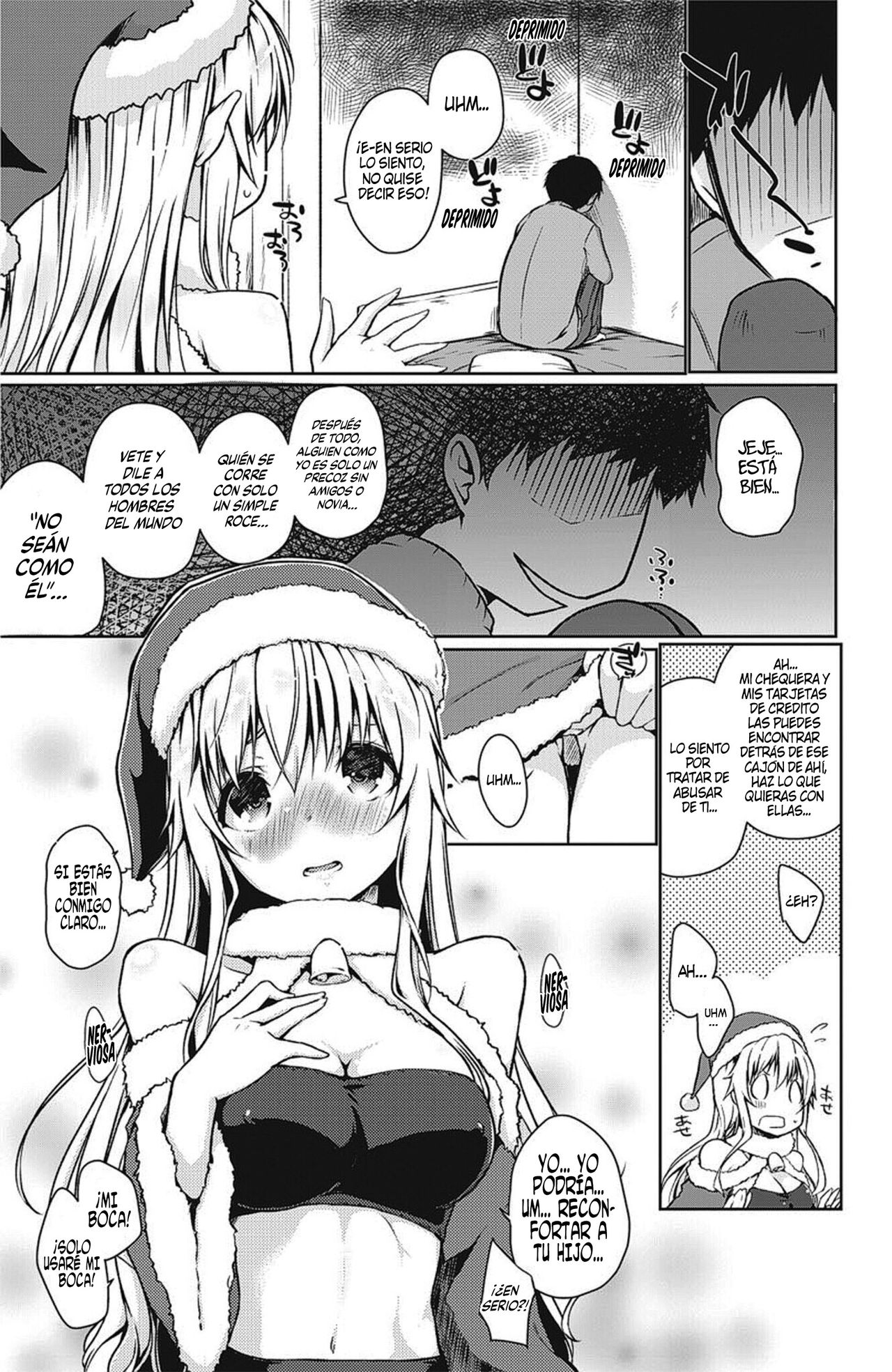 [Kaiduka] Megumarenai Santa ni Ai no Te wo! | ¿Le podrías dar una mano a este Santa necesitado? (COMIC Penguin Celeb 2017-03) [Spanish] [Centurion Scans] [Digital] numero di immagine  5