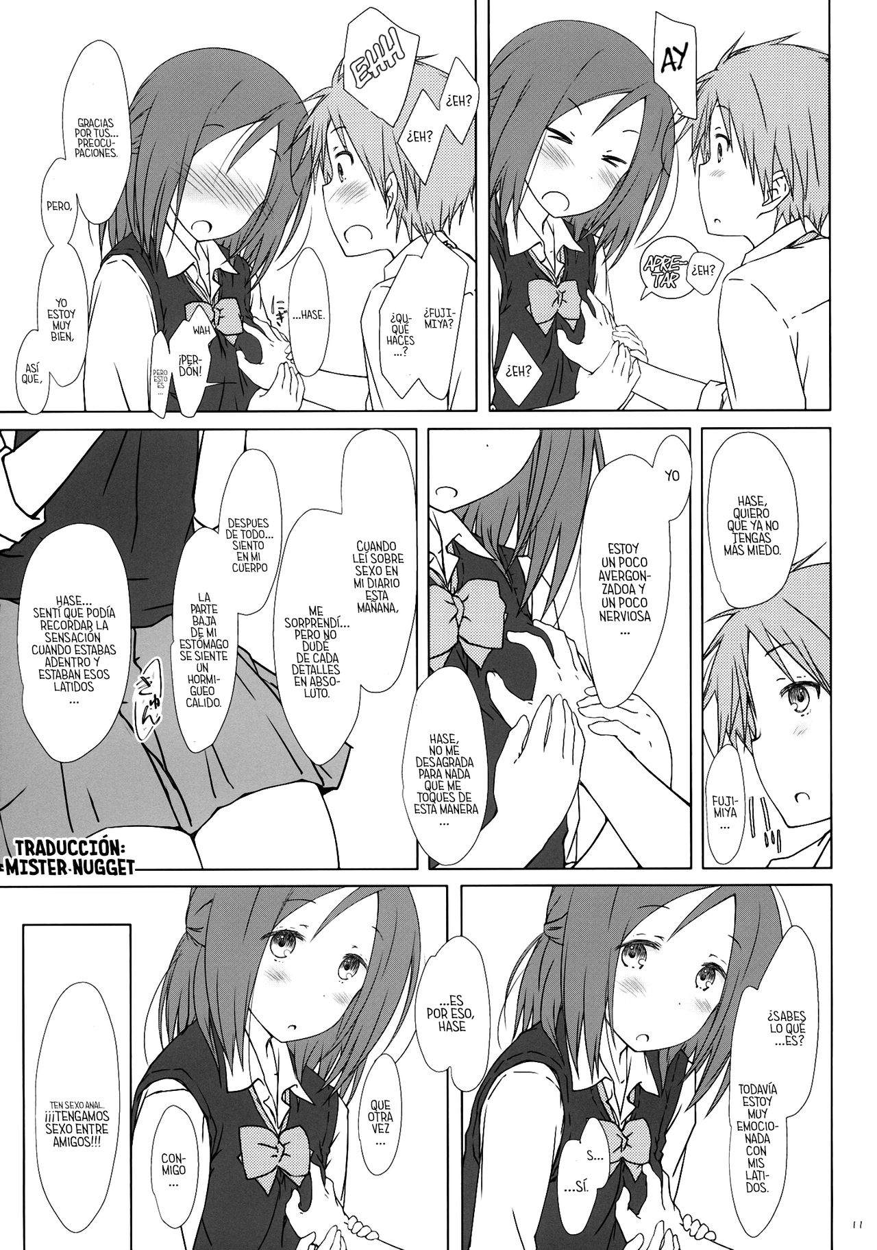 (COMIC1☆9) [Super Flat Lolinitron (Focke Wolf)] "Tomodachi to no Sex no Tsuzuki no sorekara." + Paper (One Week Friends) [Spanish] [Mr. Nugget] изображение № 10