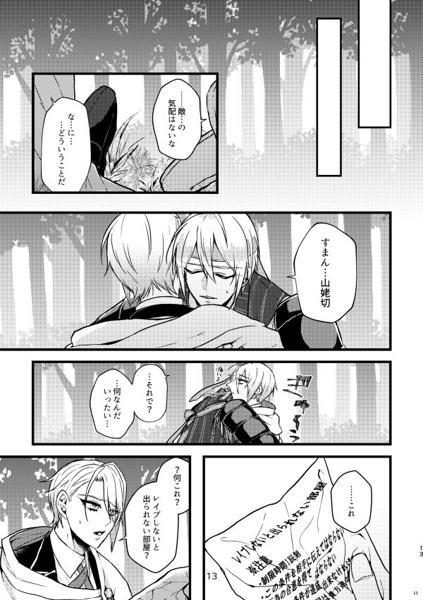 [Hanaichimonme (Kanda)] Rape shinai to derarenai heya (Touken Ranbu) [Digital] numero di immagine  12