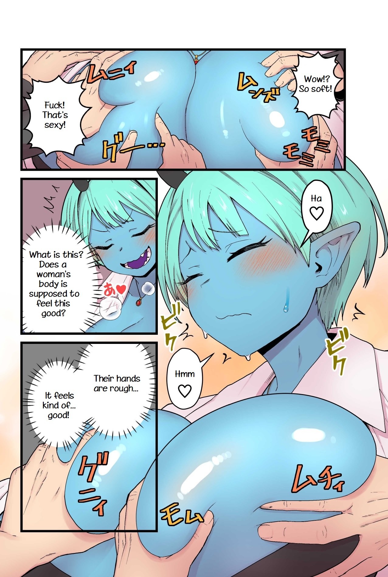 [kitsunekopandanuki (pandanuki)] Aohada Inma to Kiseichuu | Blue skinned succubus and parasitic insect [English] image number 13