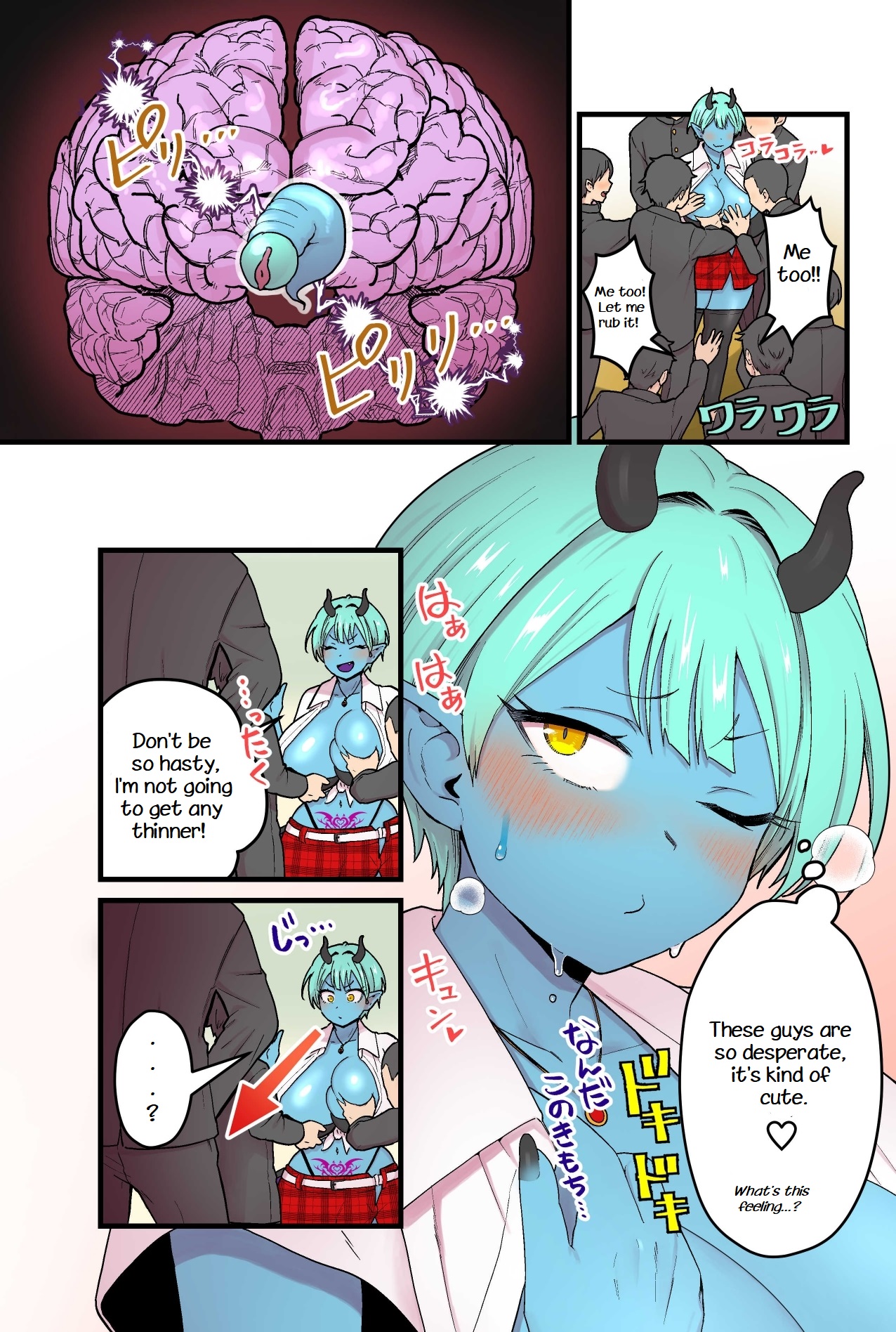 [kitsunekopandanuki (pandanuki)] Aohada Inma to Kiseichuu | Blue skinned succubus and parasitic insect [English] Bildnummer 14