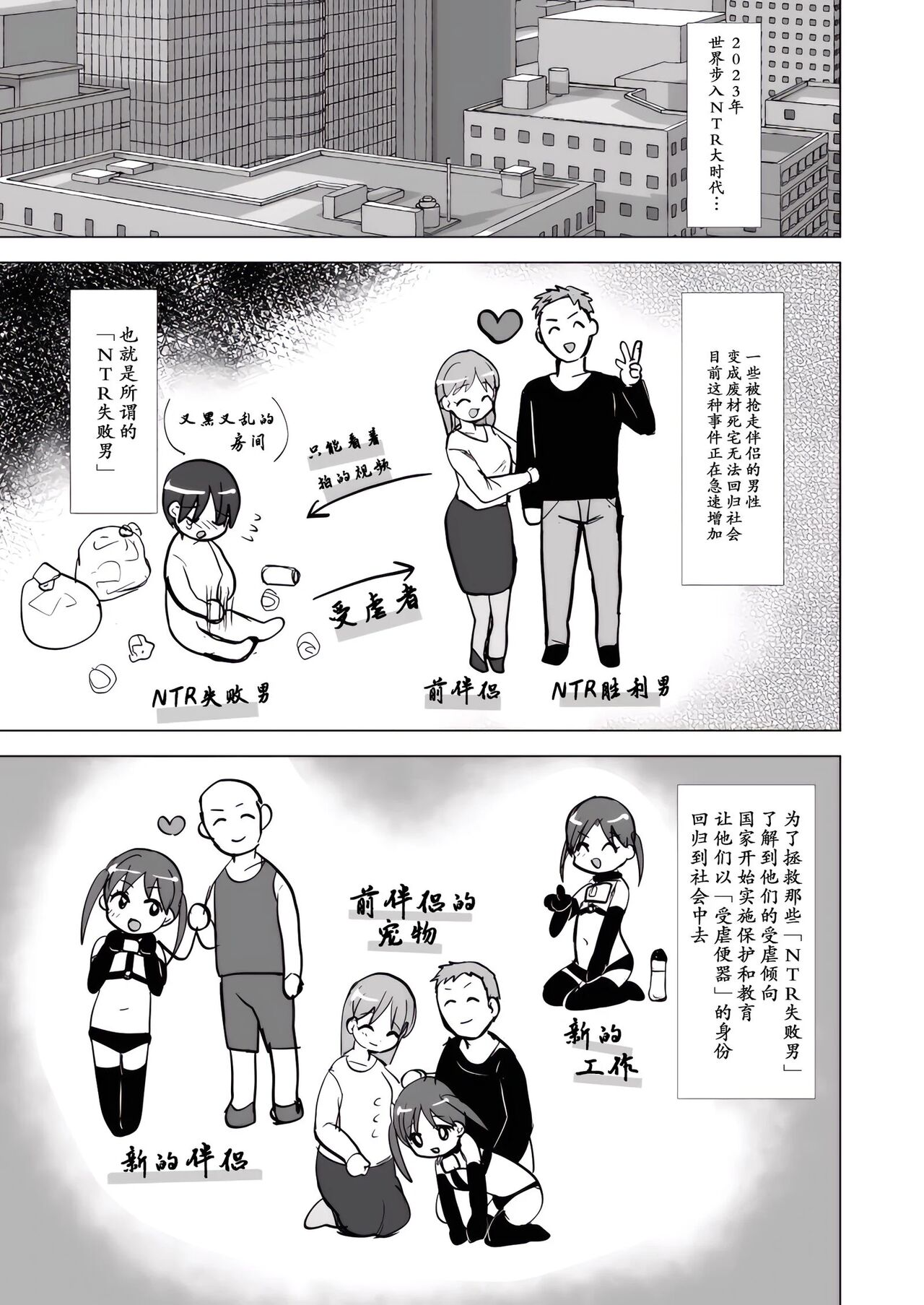 [兄が猿 (たかし)] NTR負け男マゾメス便器化計画 [中国翻訳] image number 3