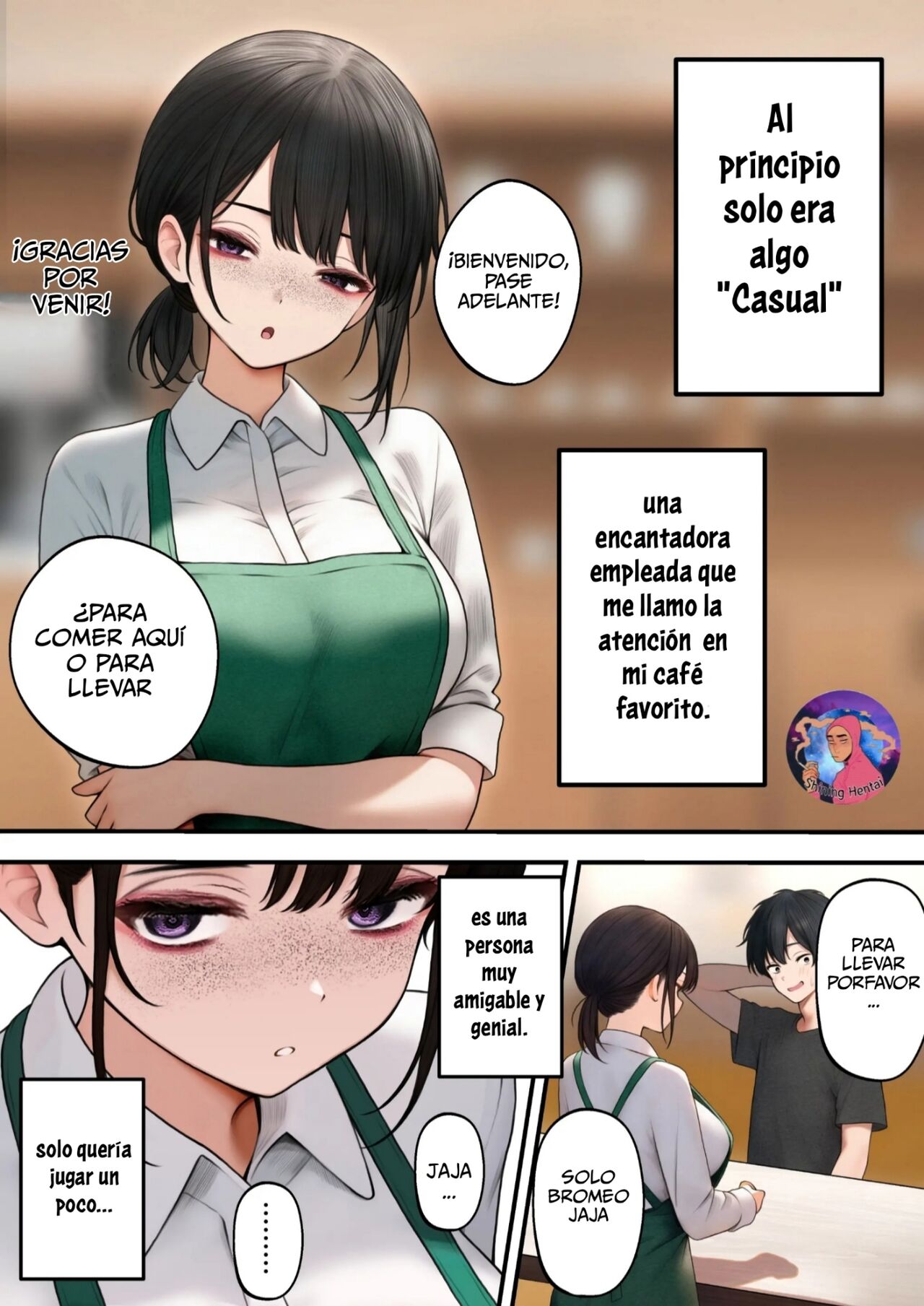 [SigMart (SigMa)] Cool-kei Tenin-san o Omochikaeri Shichatta Hanashi  [Spanish] [Shining Hentai] 2eme image