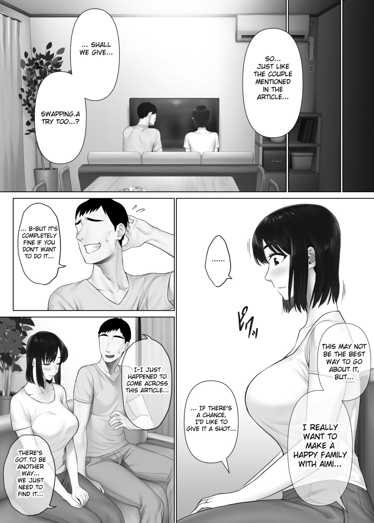 [Mitsumitsu Niku] LeveChi na Swapping 1 - Seiheki ni Mezameru Otto Hen - | Swapping on a Whole New Level 1 ~Husband Awakening to His Kinks~ [English] [Fated Circle] image number 64