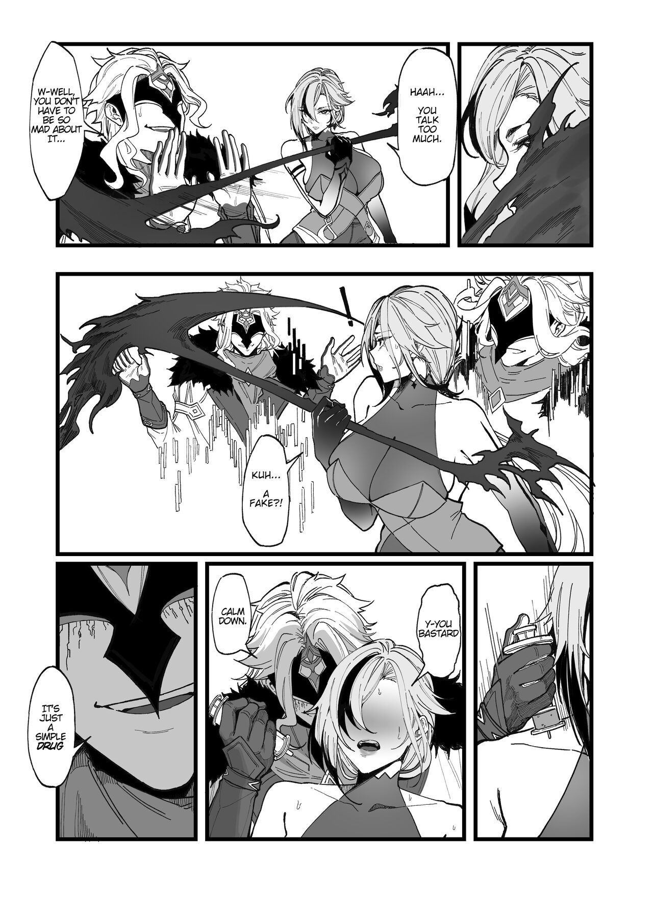 [KeinV]  Kamen Budoukai - Hakase no Kenkyuu 1-2 | Masked Society - Dottore's Research 1-2 (Genshin Impact) [Decensored] [English] [Cunny&Cumming Scans] image number 18