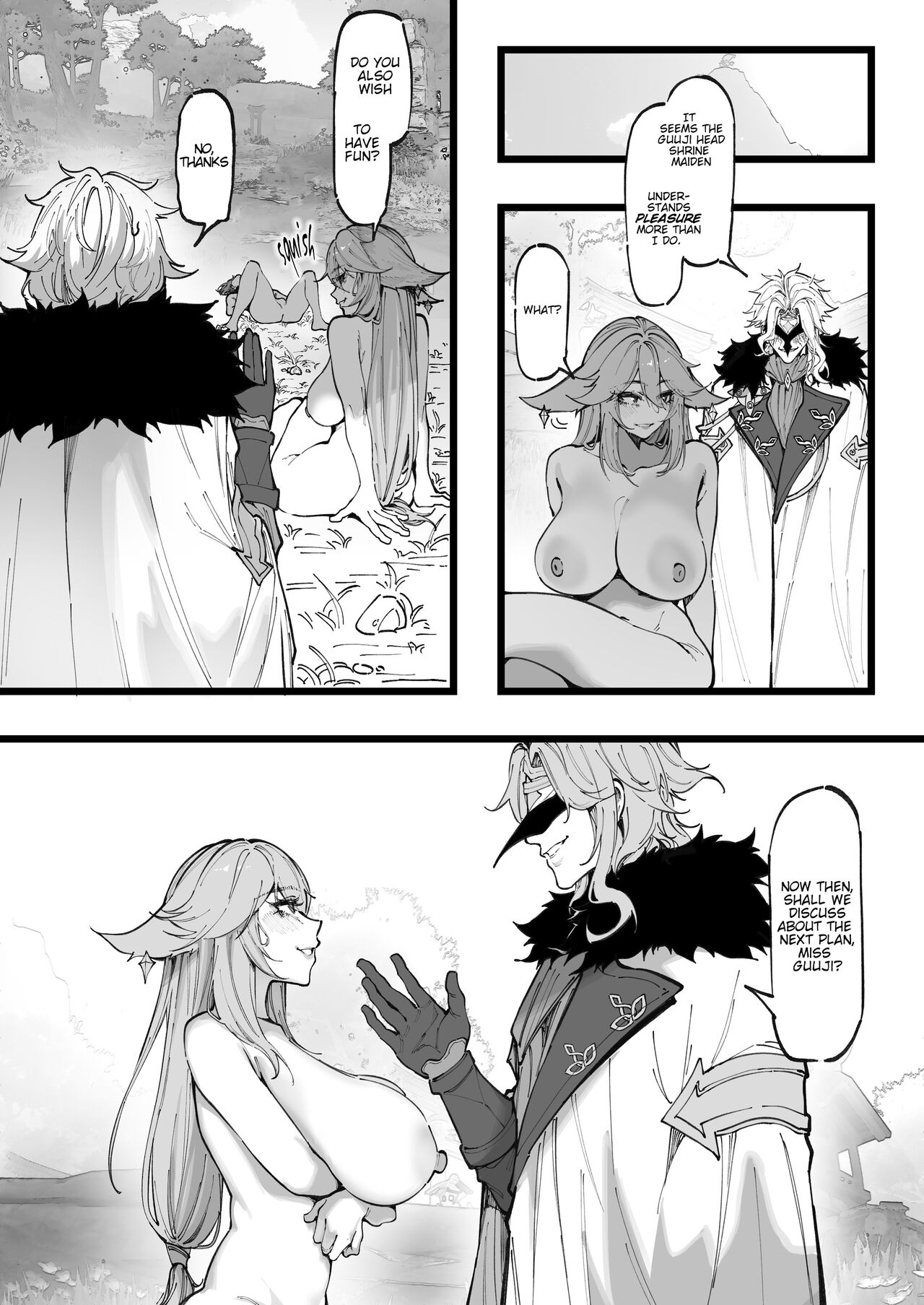 [KeinV]  Kamen Budoukai - Hakase no Kenkyuu 1-2 | Masked Society - Dottore's Research 1-2 (Genshin Impact) [Decensored] [English] [Cunny&Cumming Scans] image number 57