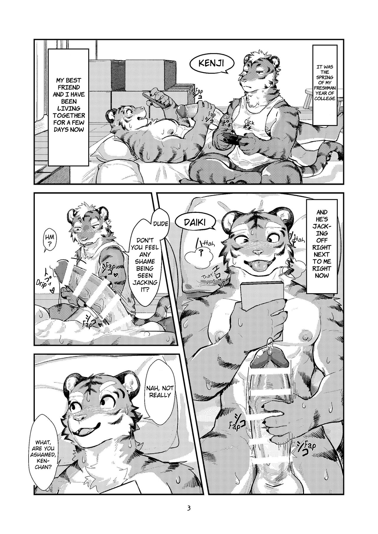 (Shinshun Kemoket 10) [Zerozero (Uro)] First time in the Tiger's 'Den' [English] 이미지 번호 2