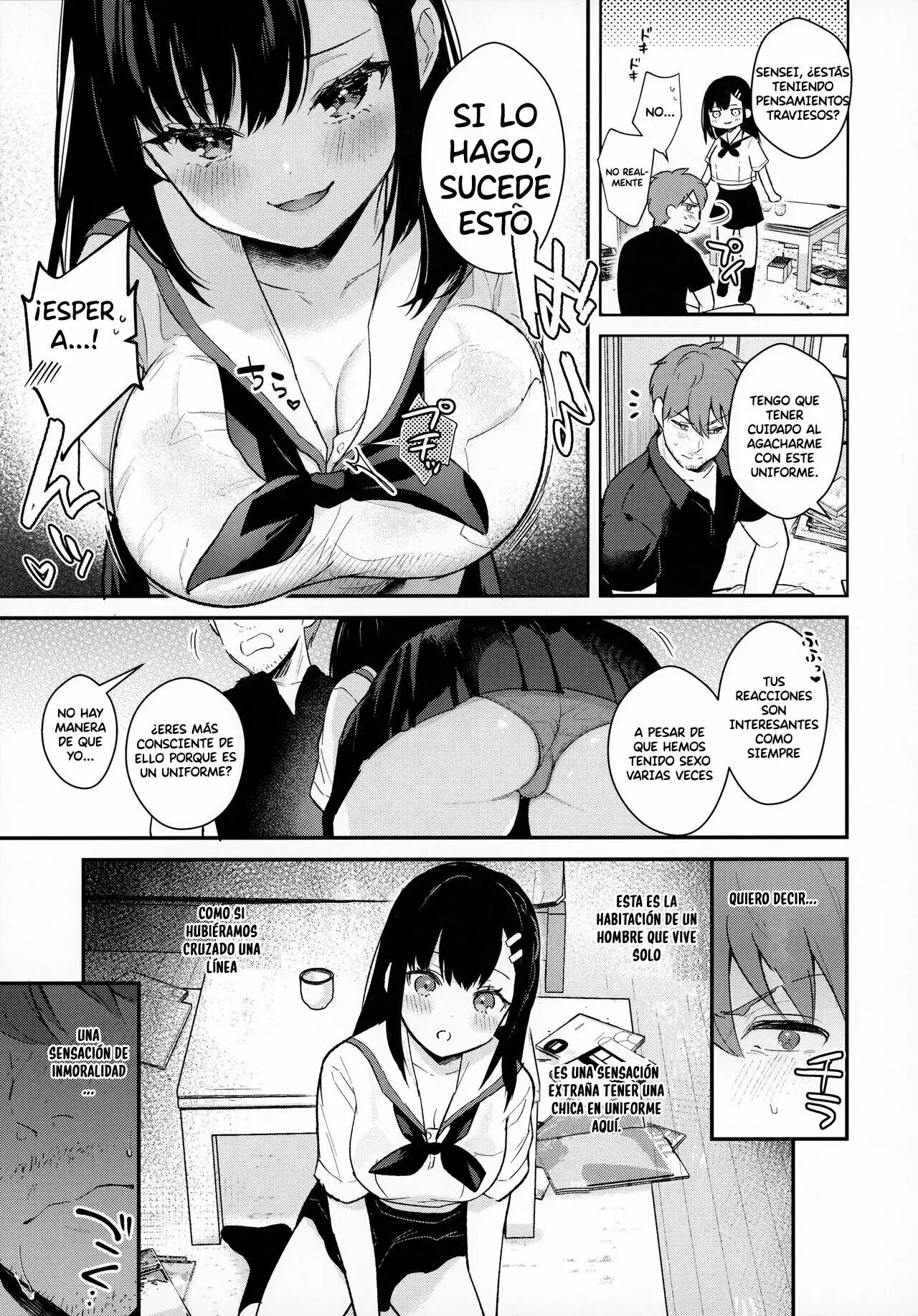 (AC2) [Calm White (Mashiro Shirako)] Tsuyu, Natsufuku, Apart nite [Spanish] [Shadow Scan] image number 8