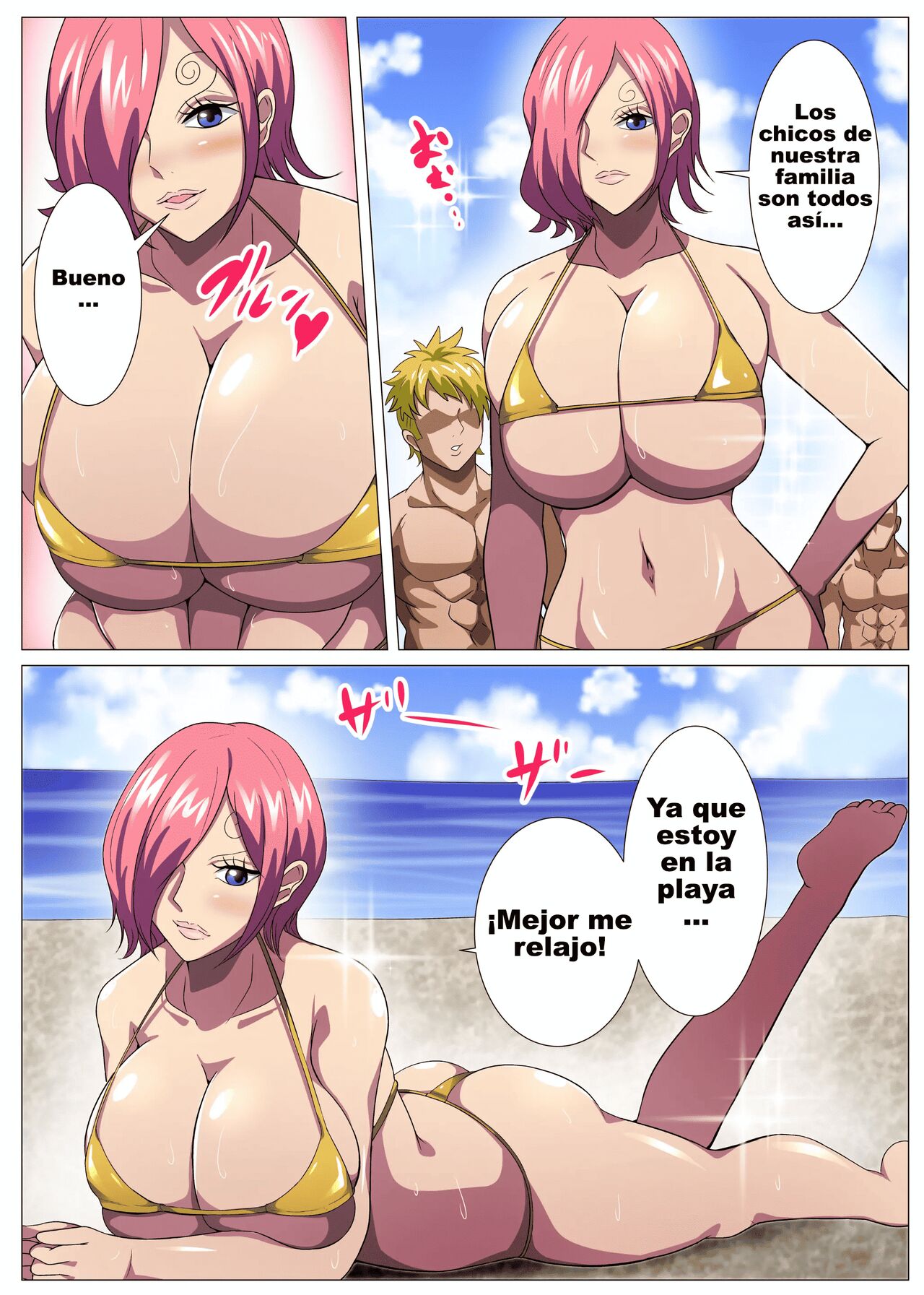 [Q Doujin] Bakunyuu Onee-san no Asedaku Ecchi | Teniendo Sexo con una Lasciva Onee-san de Pechos Grandes (One Piece) [Spanish] [Breast garden] 이미지 번호 3