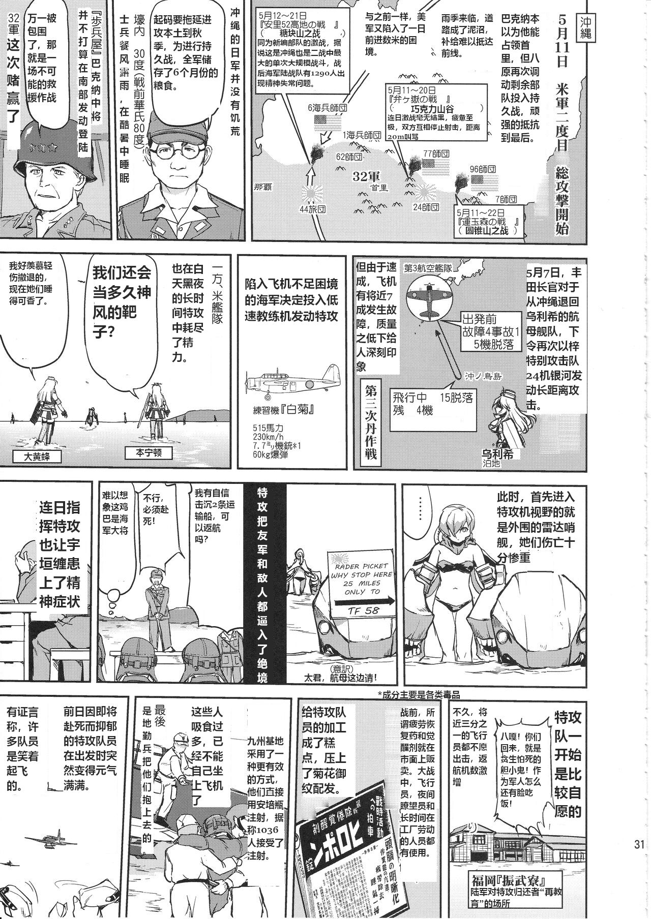 (C97) [Takotsuboya (TK)] Teitoku no Ketsudan Kanmusu no Ichiban Nagai Hi (Kouhen) | 提督的决断 舰娘最长 的一天 (下)  (Kantai Collection -KanColle-) [Chinese] [机翻] numero di immagine  30