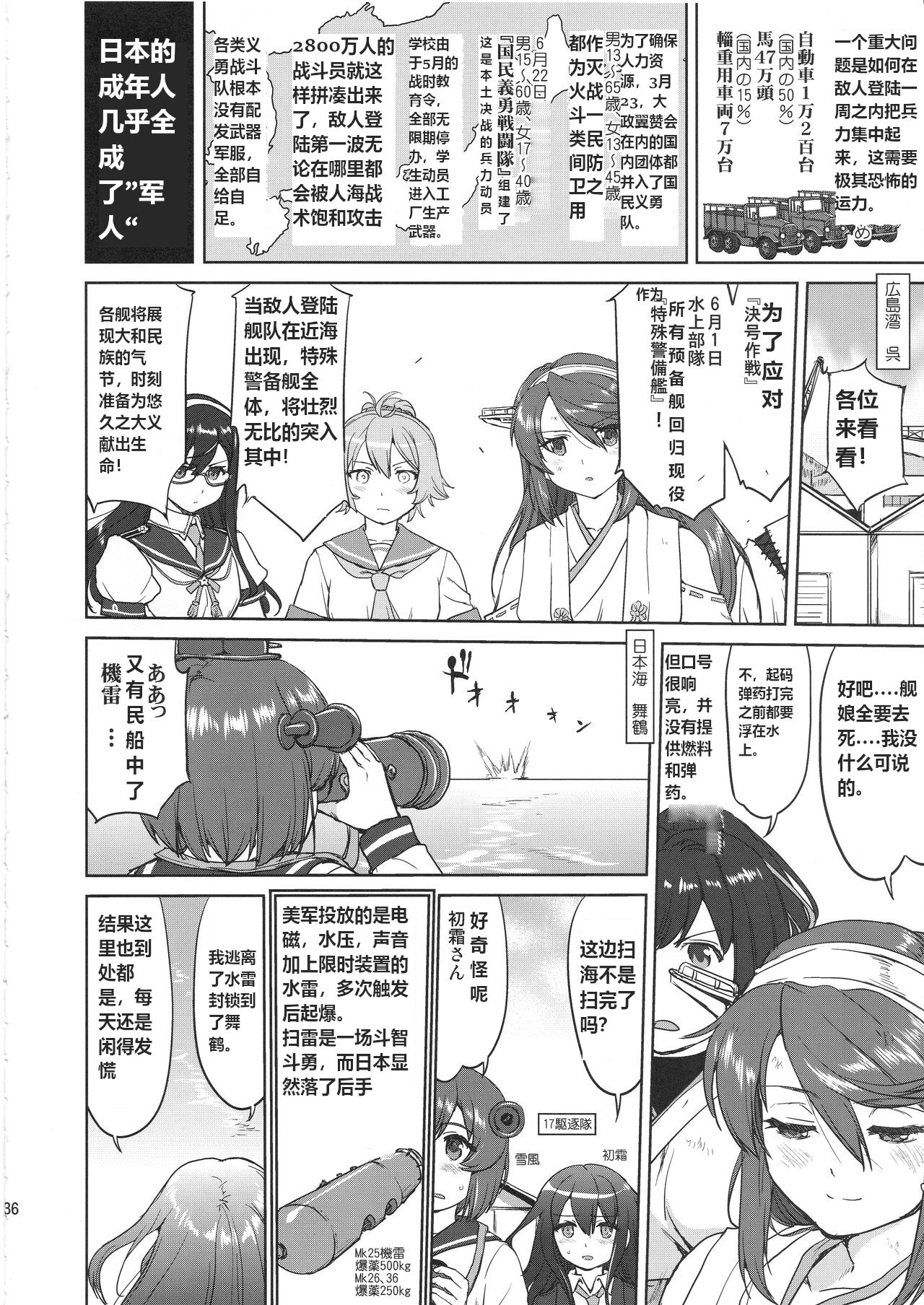 (C97) [Takotsuboya (TK)] Teitoku no Ketsudan Kanmusu no Ichiban Nagai Hi (Kouhen) | 提督的决断 舰娘最长 的一天 (下)  (Kantai Collection -KanColle-) [Chinese] [机翻] numero di immagine  35