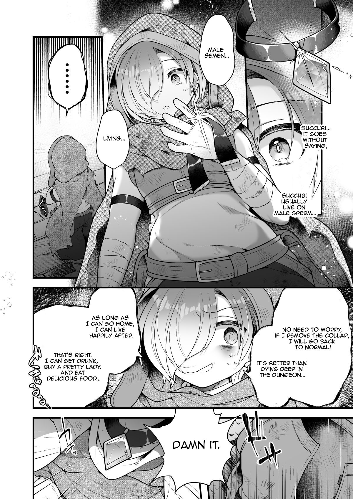 [Ue ni Aru Mikan (Reitou Mikan)] Succubus Shoku. ~Boukensha Ore, Meikyuu de Shokuryou ga Tsukita node Succubus ni Natte Kikan Shimasu~ | 	I, an Adventurer ran out of food in the dungeon, so I turned into a Succubus.   [English] 图片编号 7