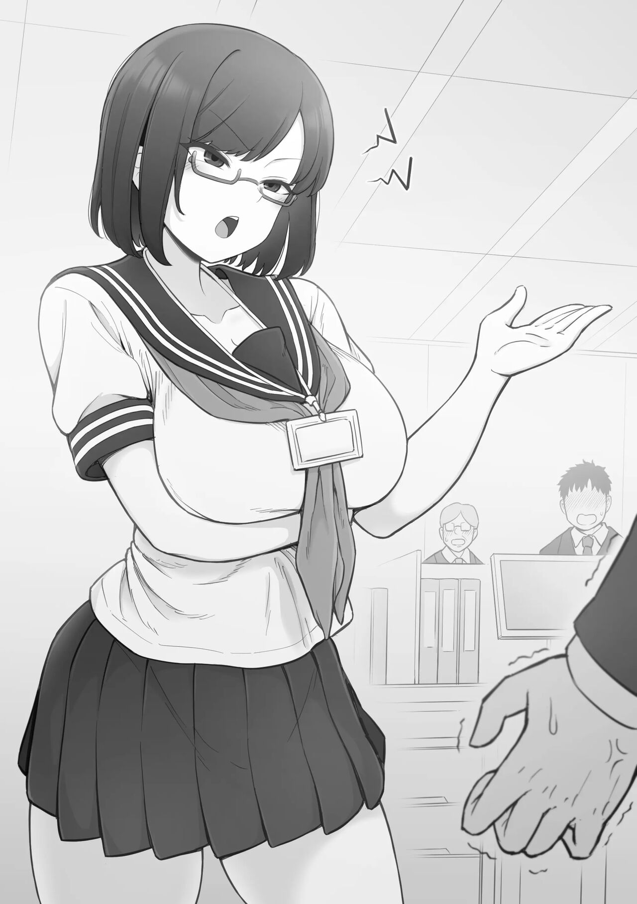 うっかりスーツを全てクリーニングに出してしまったので仕方なくセーラー服で出社したいつも俺にだけ厳しい女上司にいろんな意味で我慢できなくなってしまった話 image number 2