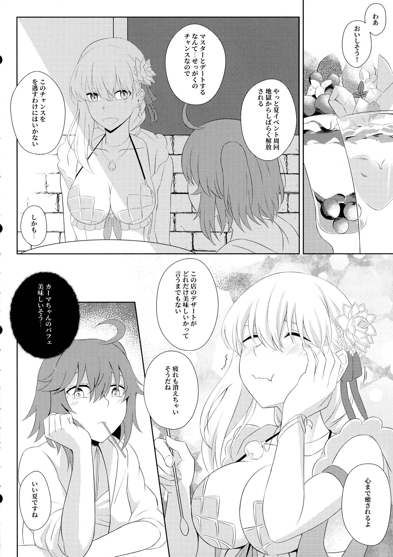 (C104) [Yashoku Jinshin (Rinkopoi)] Kama to Honeymoon -Honeymoon with Karma (Fate/Grand Order) 6eme image