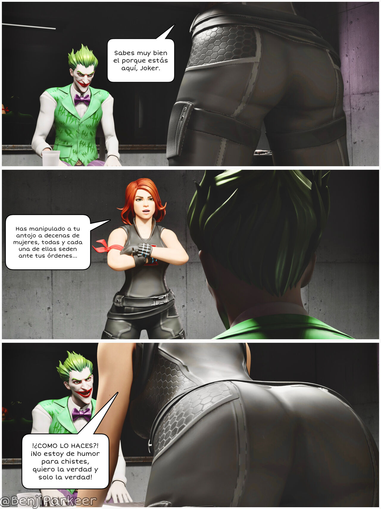 LA INTERROGACIÓN (Joker x Black Widow) by;@BenjiParkeer numero di immagine  2