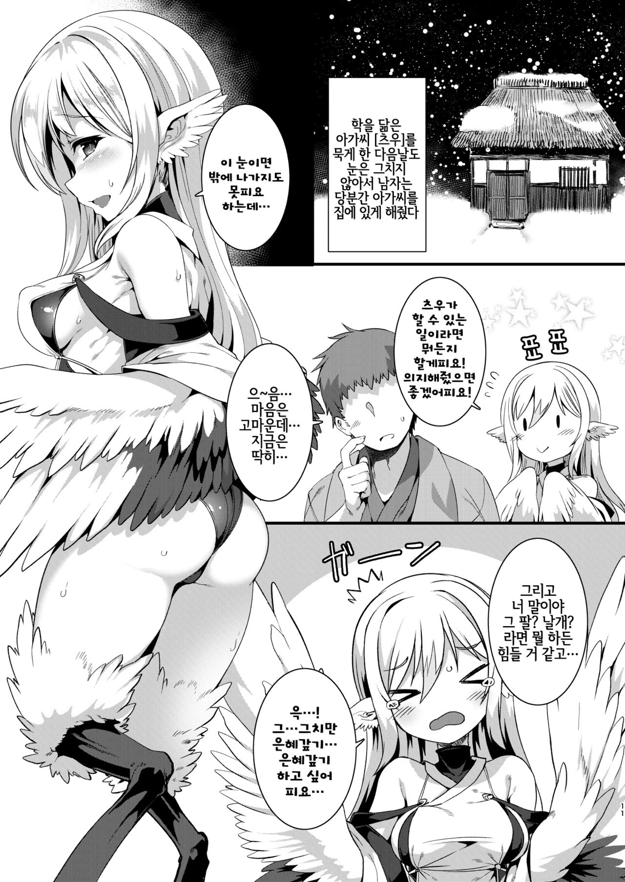 [Harigane Shinshi Doumei (Harigane Shinshi)] Tsuru Harpy no Ongaeshi + Kaijou Genteibon | 두루미하피의 은혜갚기 [Korean] [LWND] [Digital] image number 11