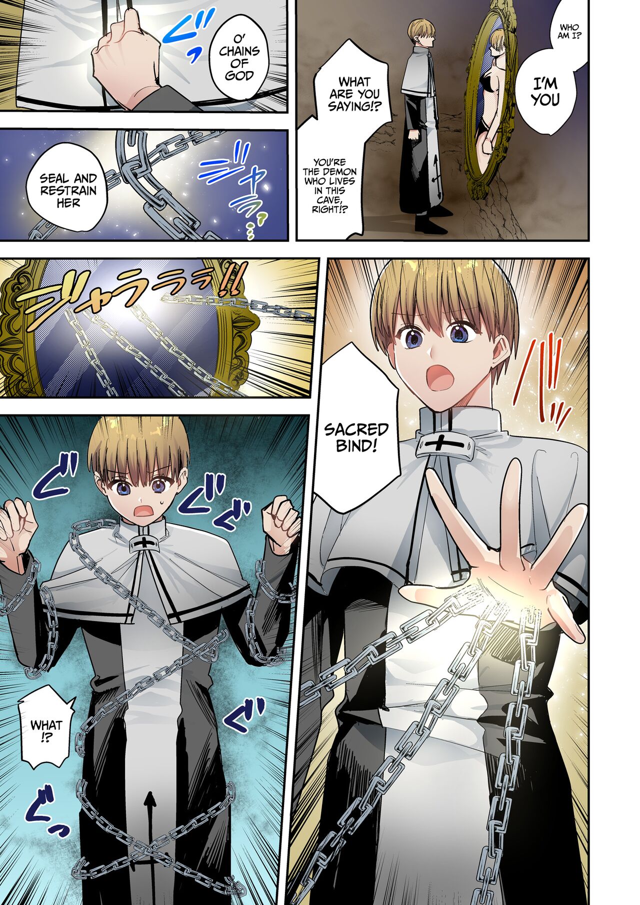 [TSF no F (Betty)] Kagami no Naka ni Utsuru no wa ~Inma ni Hanten shita Seishokusha~ | The One Reflected In The Mirror ~The Priest Who Gets Turned Into A Succubus~ [English] {Doujins.com} Bildnummer 4