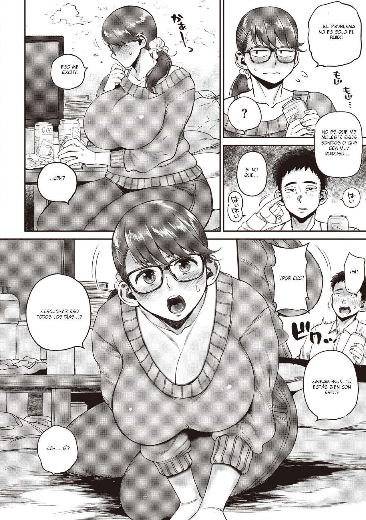 [Muronaga Chaashuu] Lo sonidos obsenos del vecino (Hitozuma no Uso wa Sugu Bareru) [Spanish] [Digital] 画像番号 4