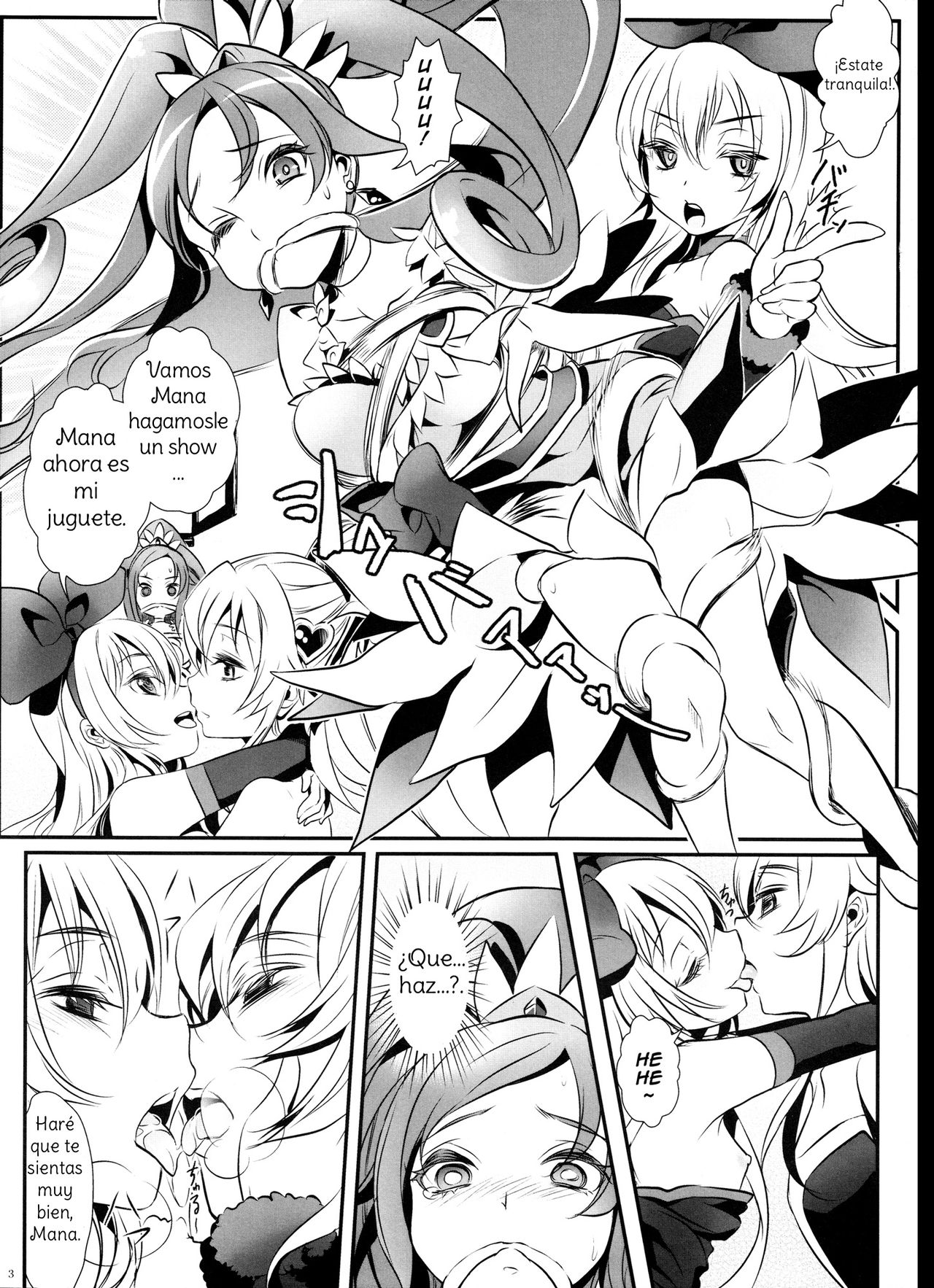 (C85) [Soramimi (Mytyl)] Jikochu- demo Ai wa Minagiru! | A Selfish, But Overflowing With Love! (Dokidoki! Precure) [Spanish] [Amaterasu] numero di immagine  4