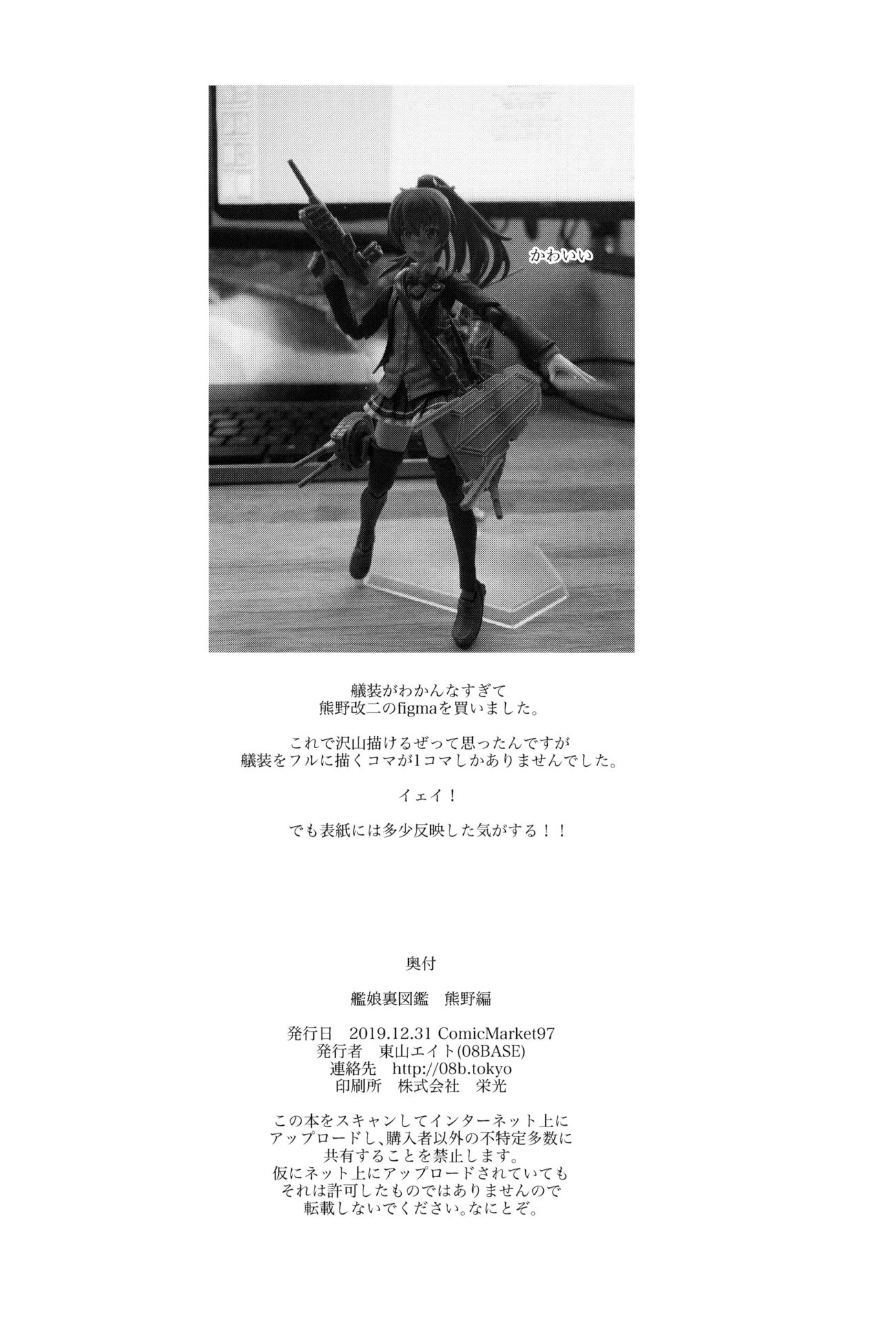 (C97) [08BASE (Tohyama eight)] Kanmusu Ura Zukan Kumano Hen (Kantai Collection -KanColle-) numero di immagine  20