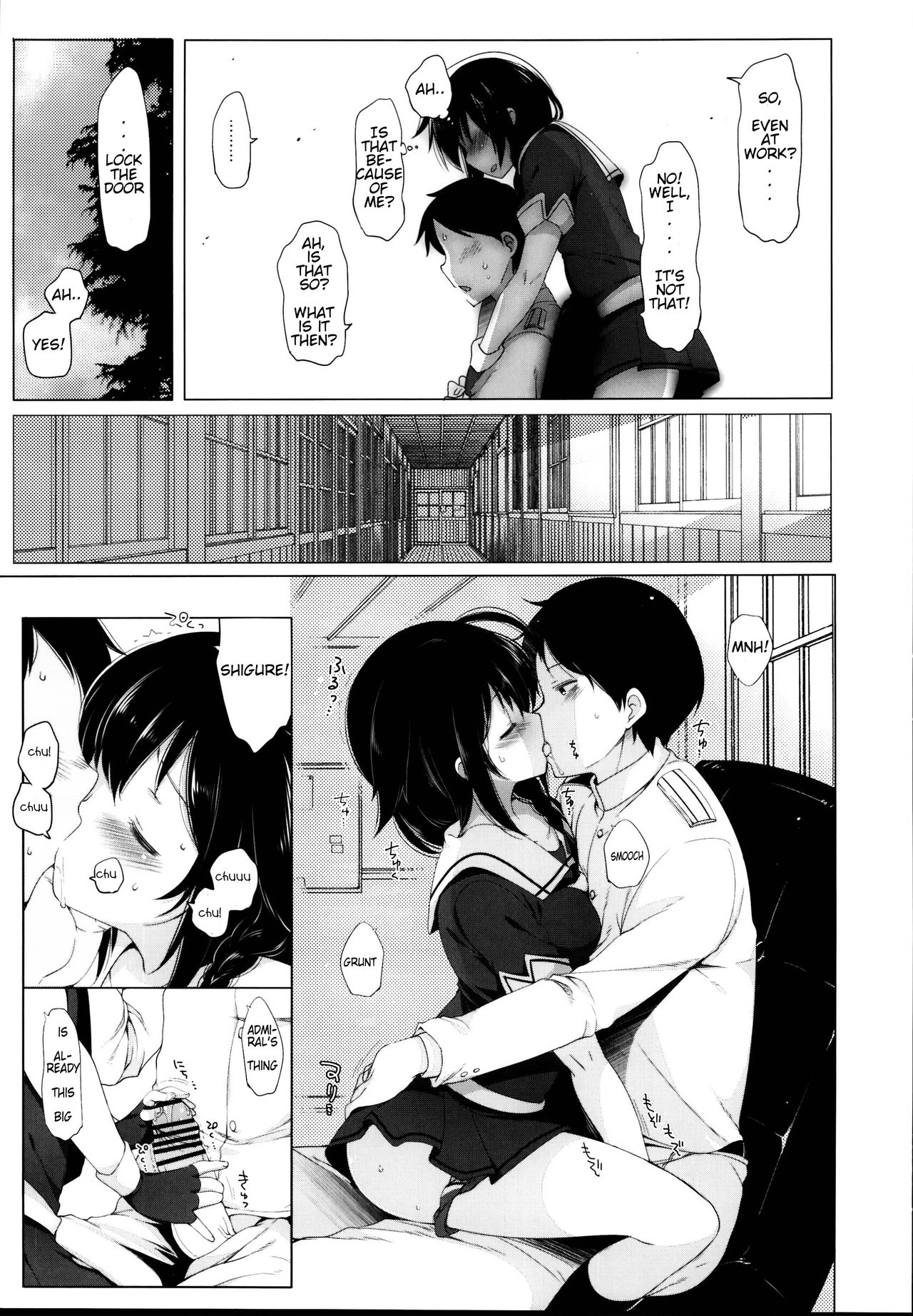 (Houraigekisen! Yo-i! 25Senme!) [French letter (Fujisaki Hikari)] Hishokan Shigure -Rinkan Ryoujoku- | Secretary ship Shigure -Gang Rape- (Kantai Collection -KanColle-) [English] numero di immagine  5