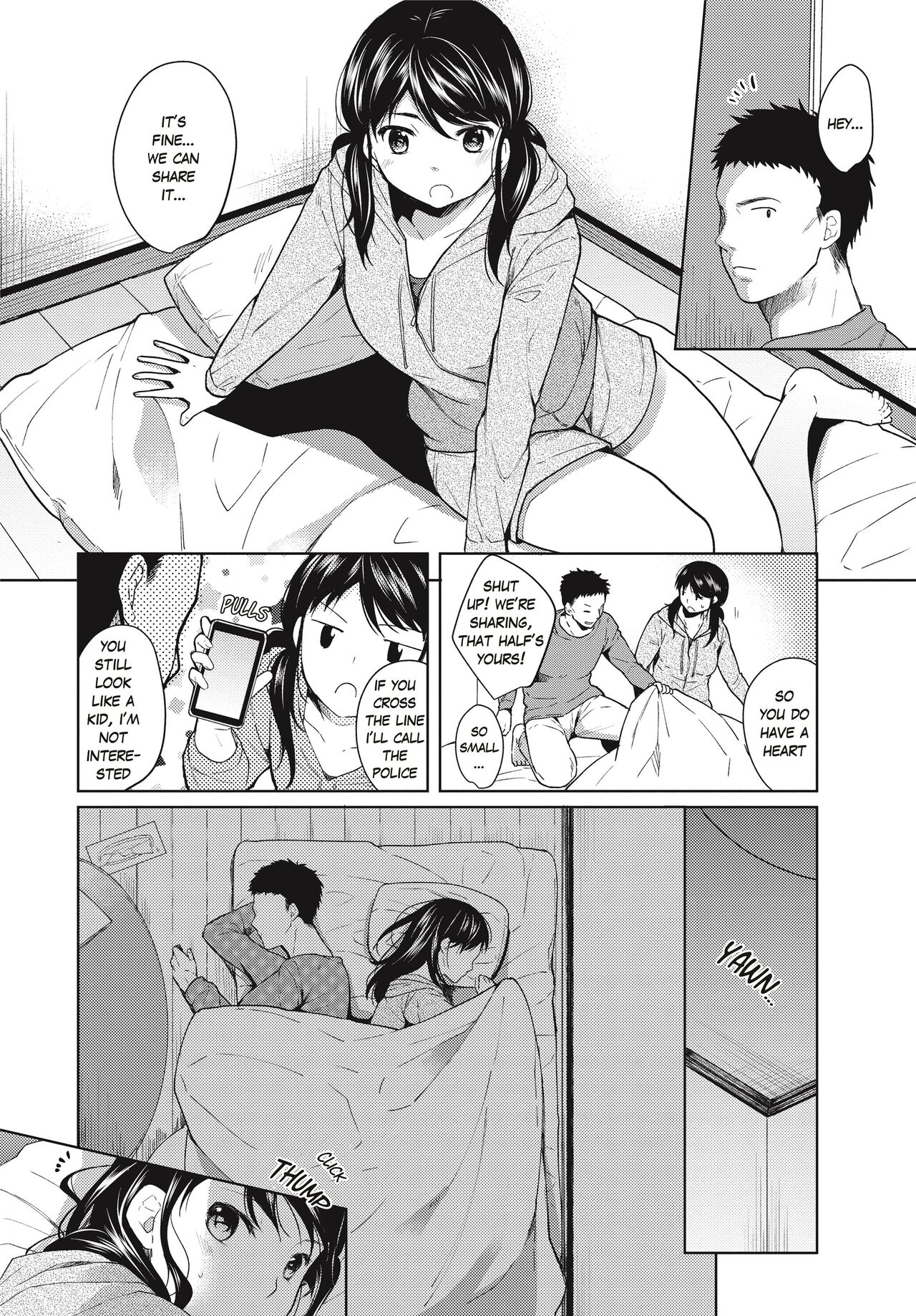 [Fumitsuki Sou] 1 Room Apartment + Highschool Girl Suddenly Living Together? Close Contact!? First Sex!!? Ch. 1 [English] [Project-H] [Decensored] [Digital] image number 8