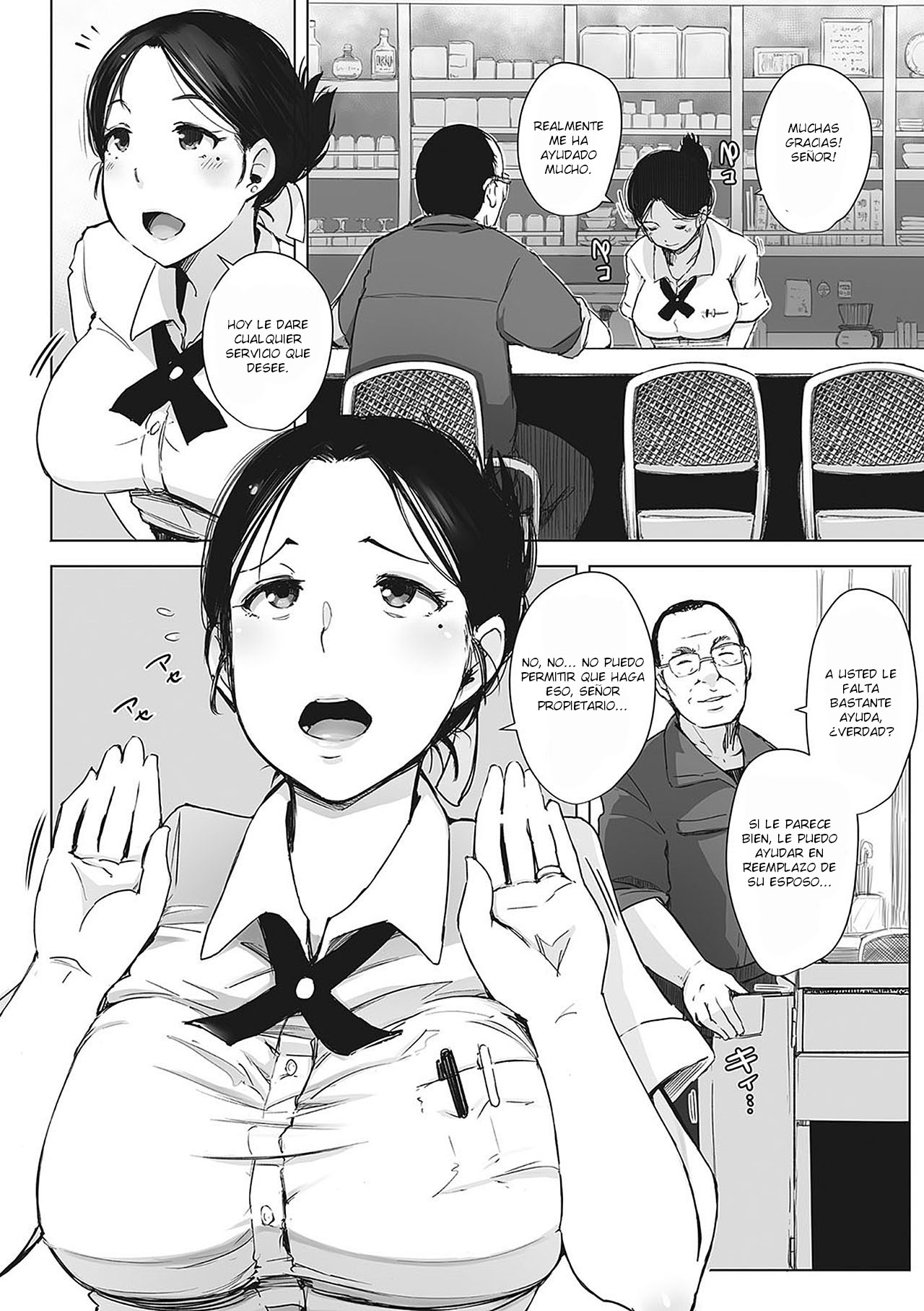 [Arakure] La cafeteria de la esposa infiel (Yue ni Hitozuma wa Netorareta.) [Spanish] [Decensored] [Digital] numero di immagine  4