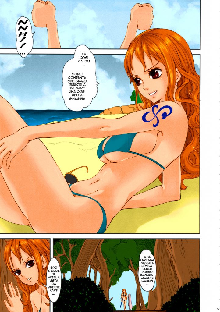 (C82) [Queen Of VANILLA (Tigusa Suzume)] Natsu * Hana | La Cascata (One Piece) [Italian] [Colorized] image number 5