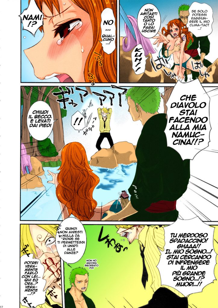 (C82) [Queen Of VANILLA (Tigusa Suzume)] Natsu * Hana | La Cascata (One Piece) [Italian] [Colorized] image number 12